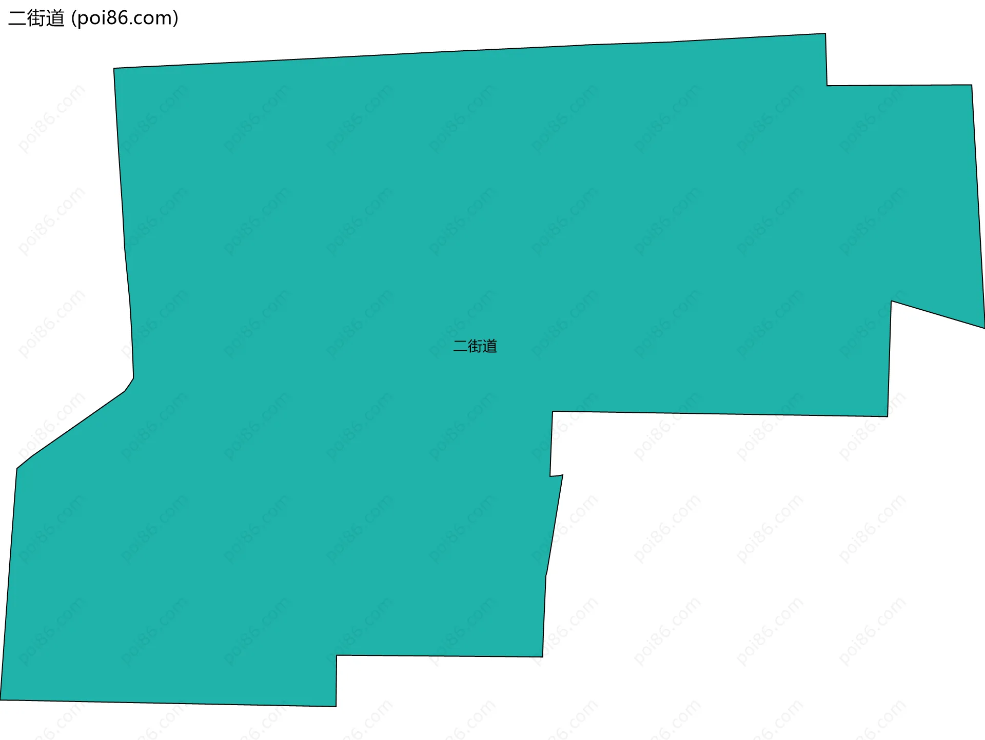 二街道边界地图