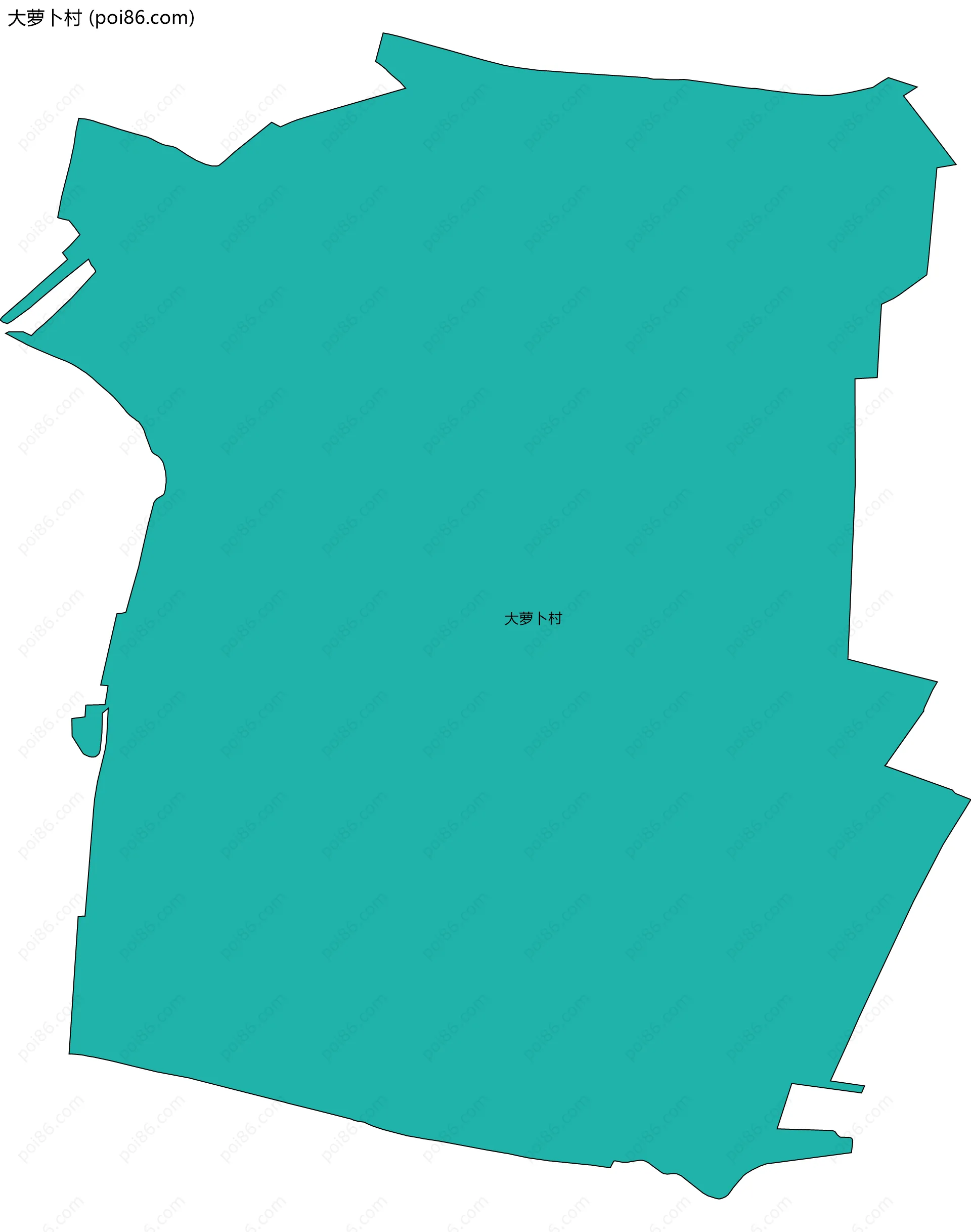 大萝卜村边界地图