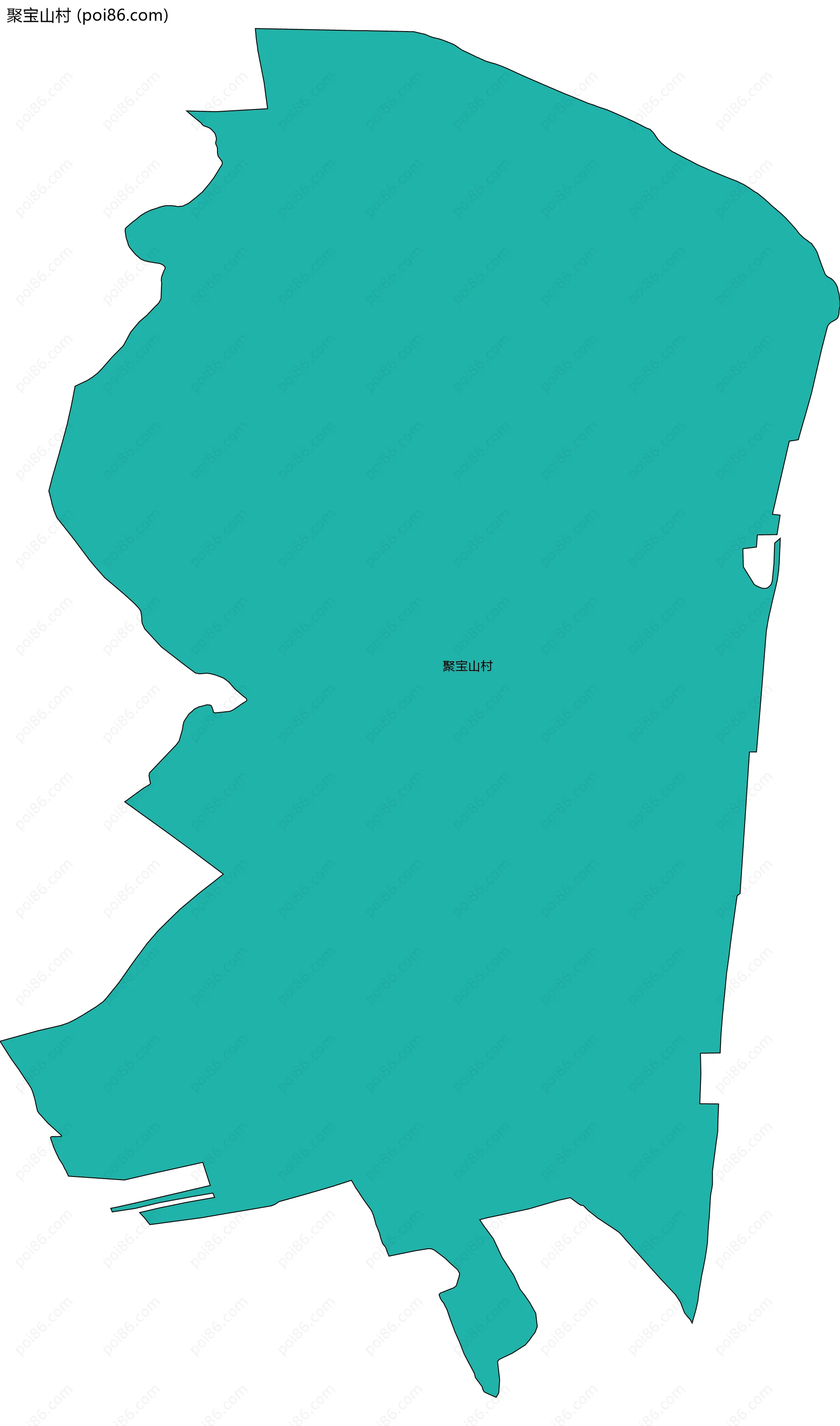 聚宝山村边界地图