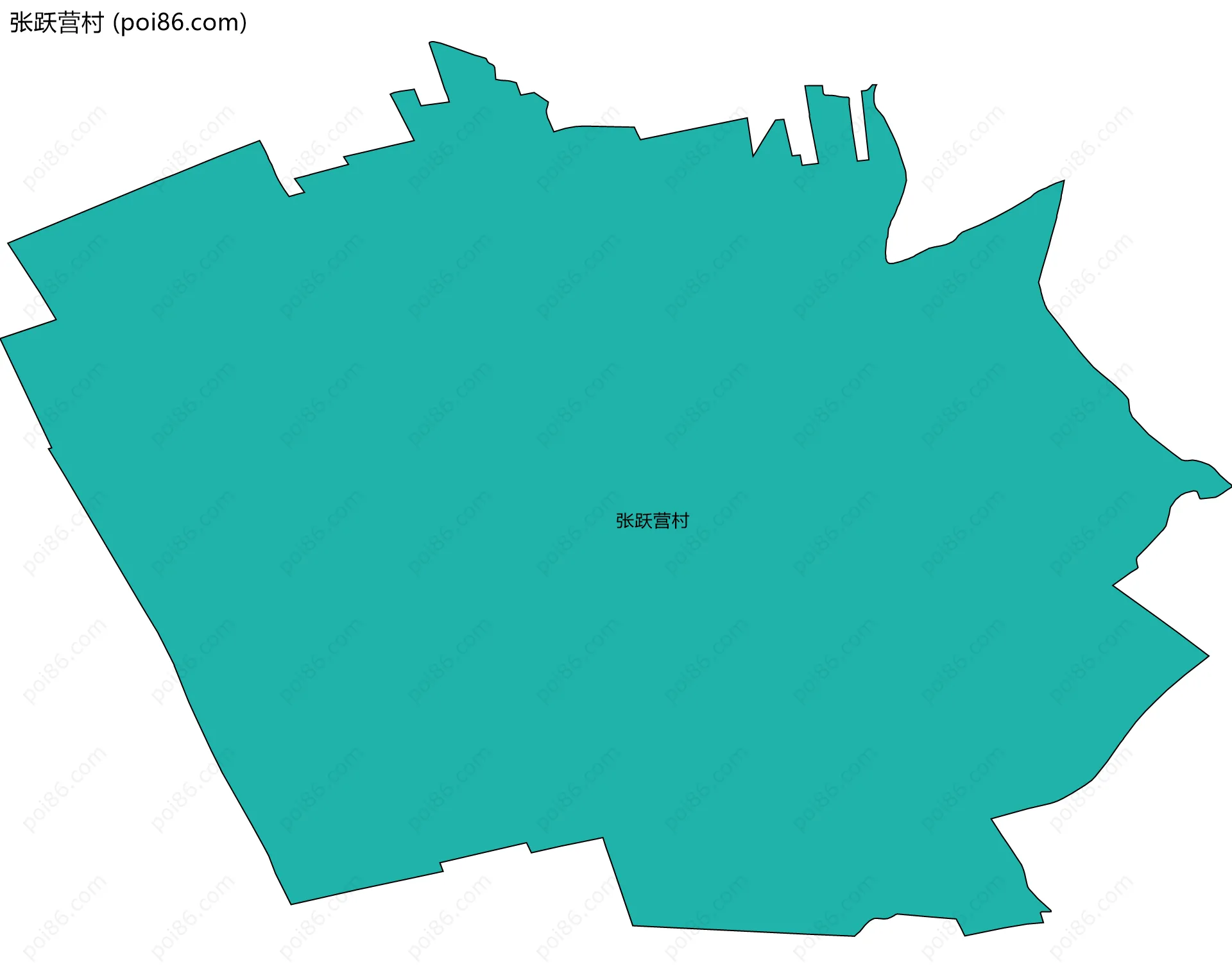 张跃营村边界地图