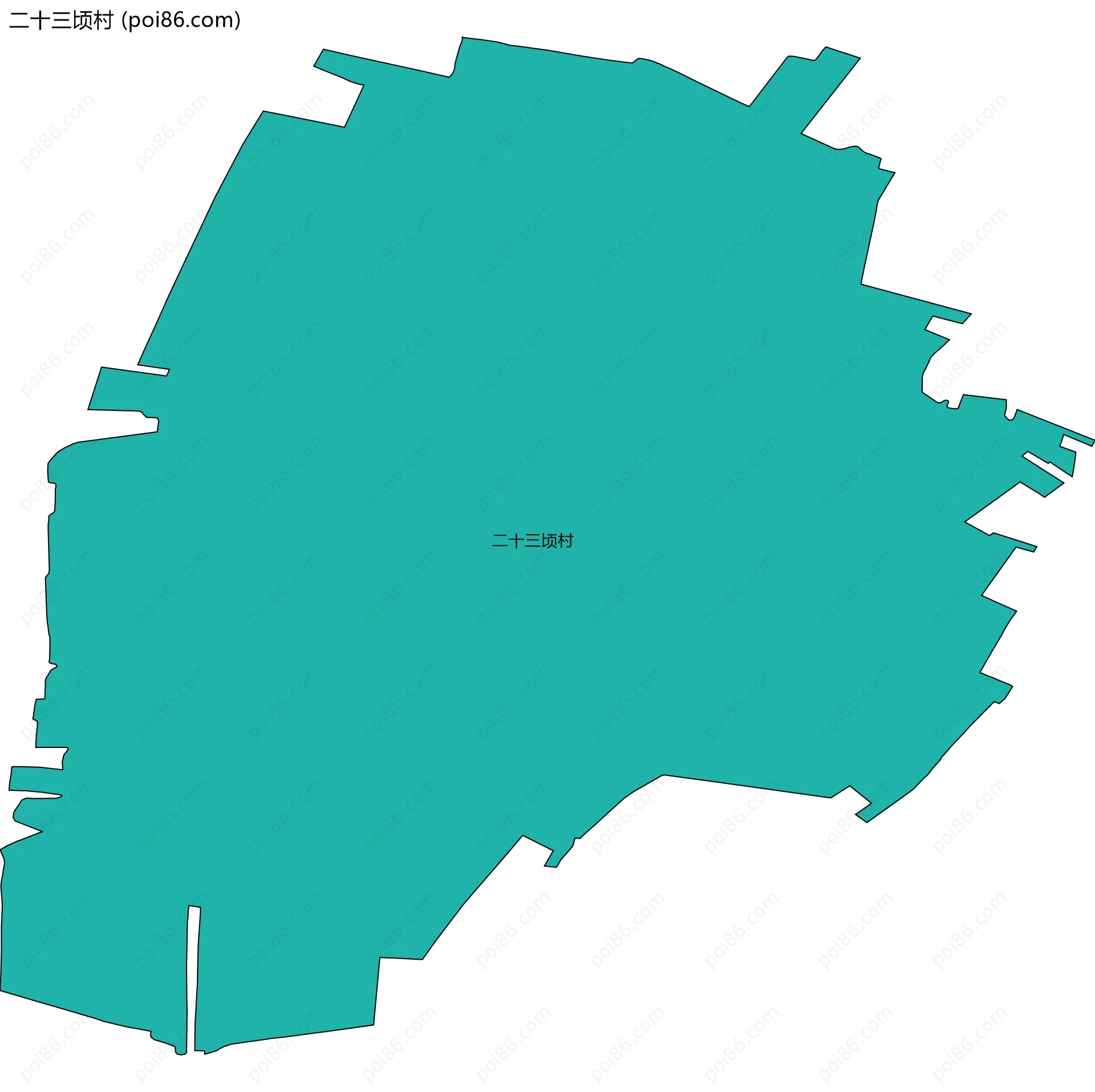 二十三顷村边界地图