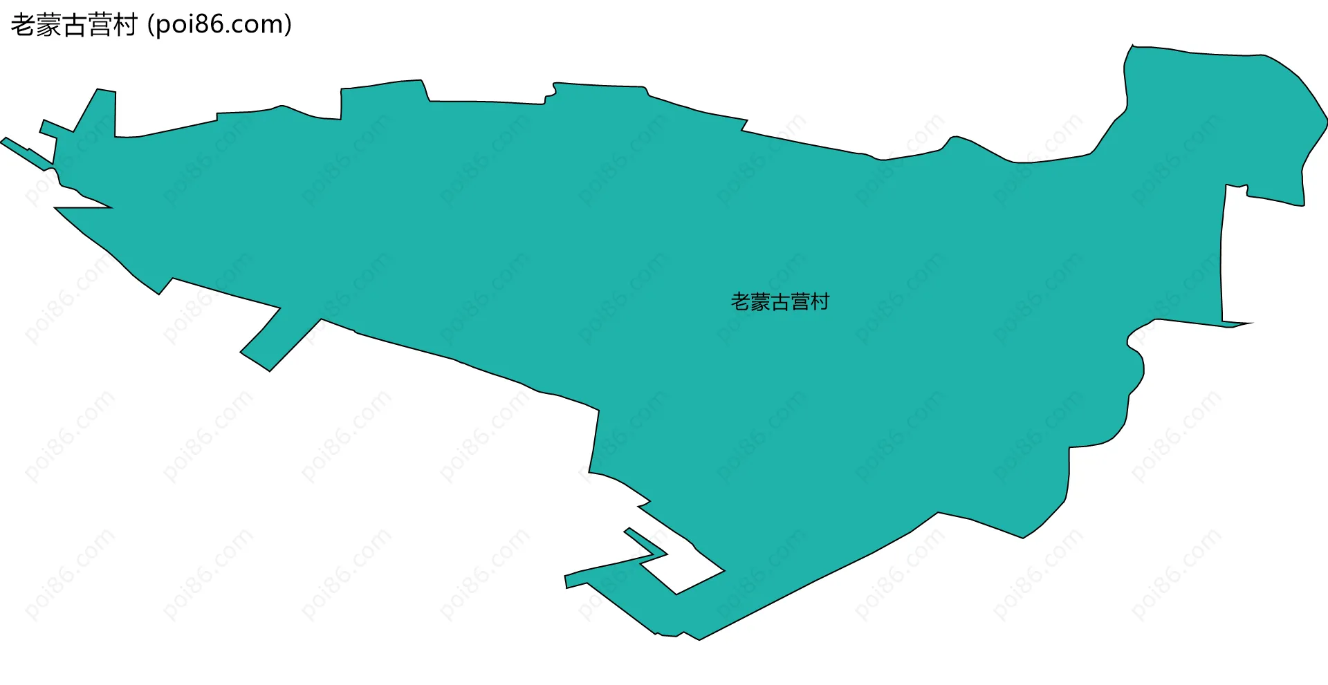 老蒙古营村边界地图