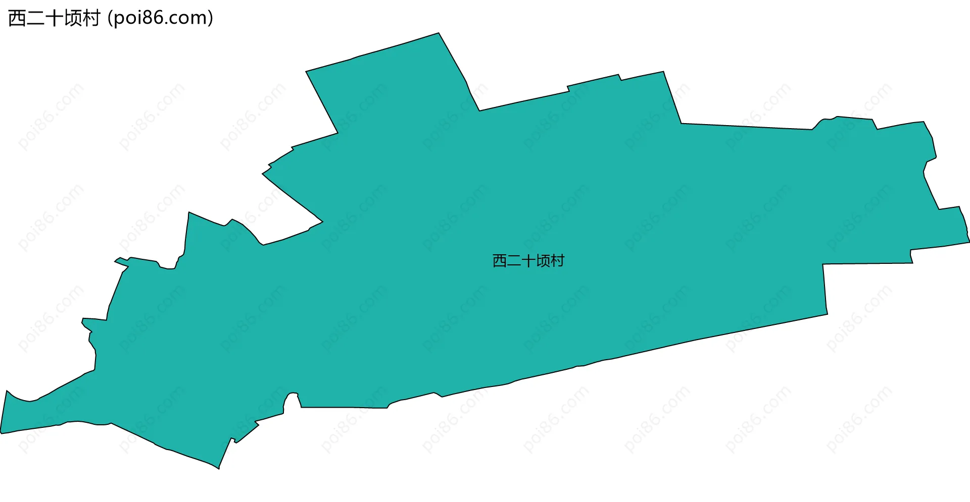 西二十顷村边界地图