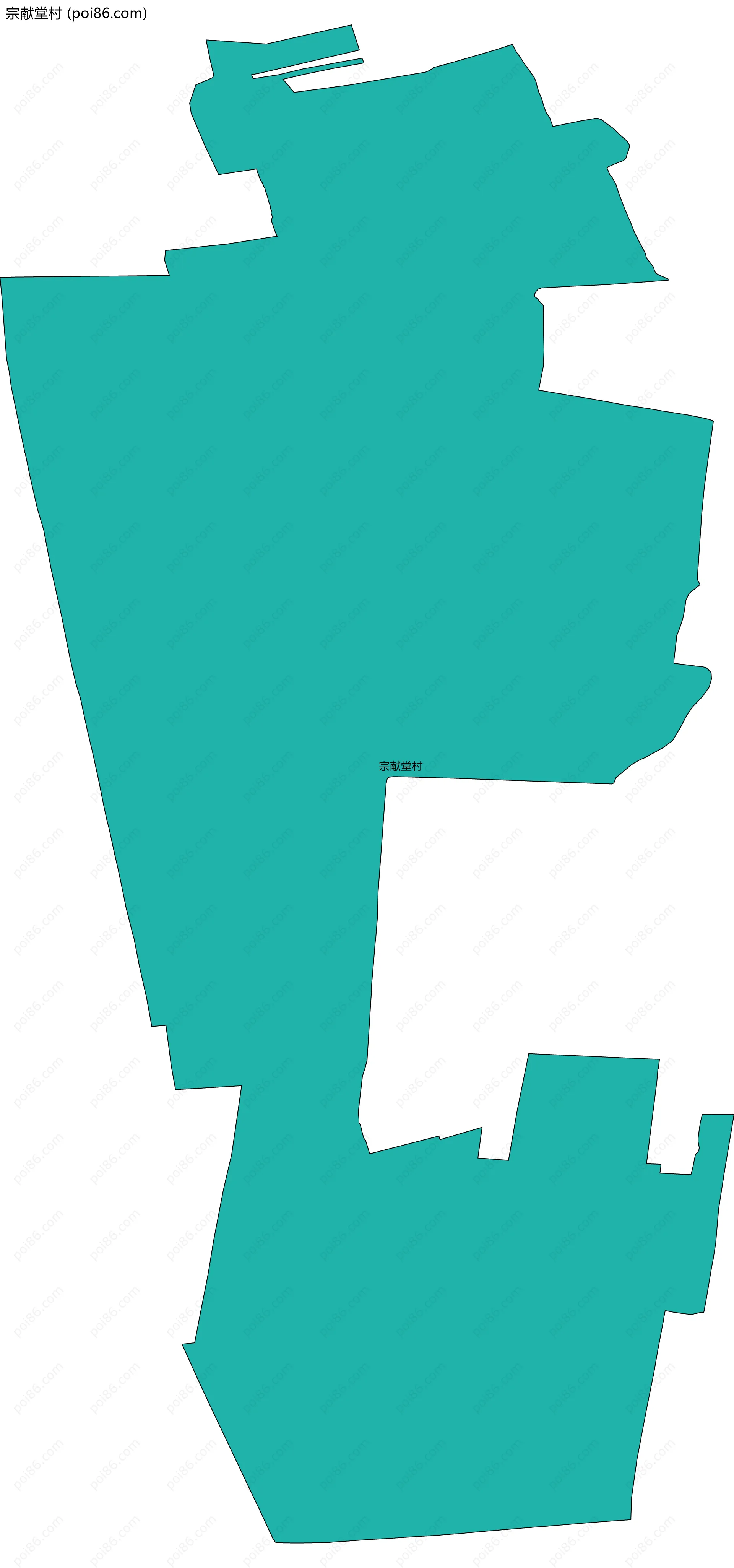 宗献堂村边界地图