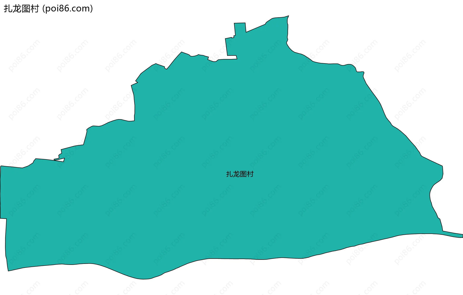 扎龙图村边界地图