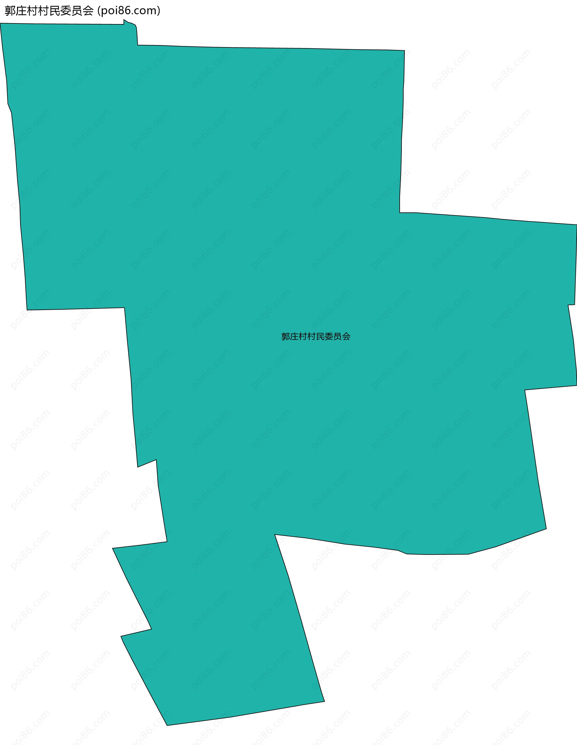 郭庄村村民委员会边界地图