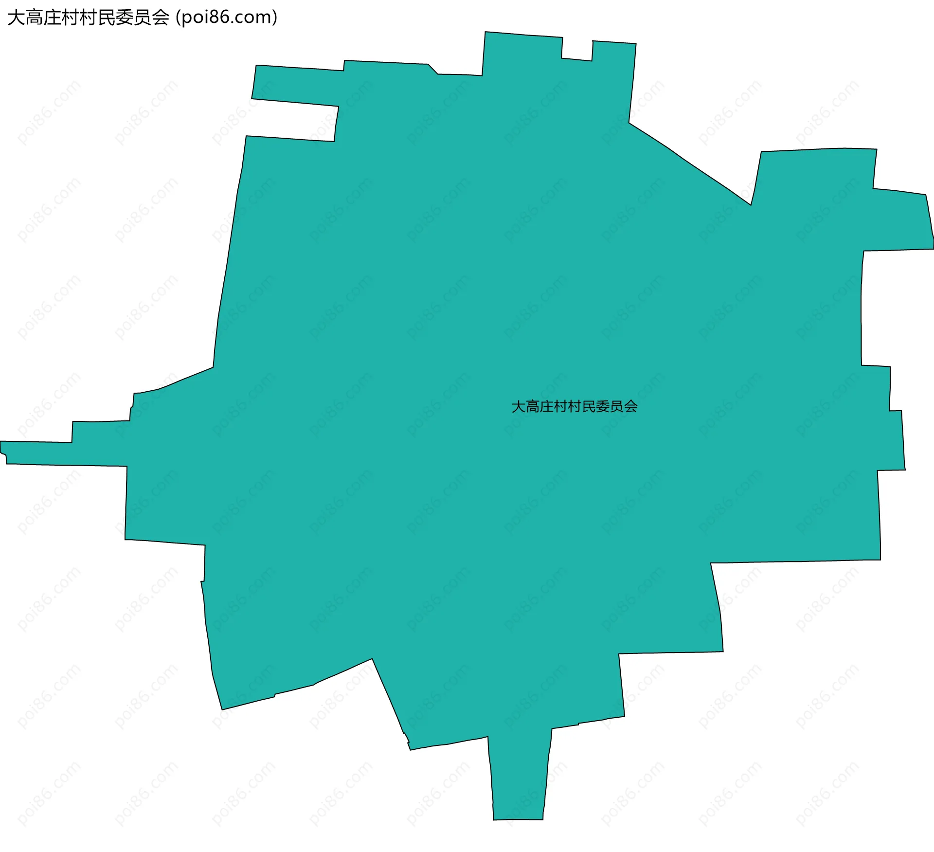 大高庄村村民委员会边界地图