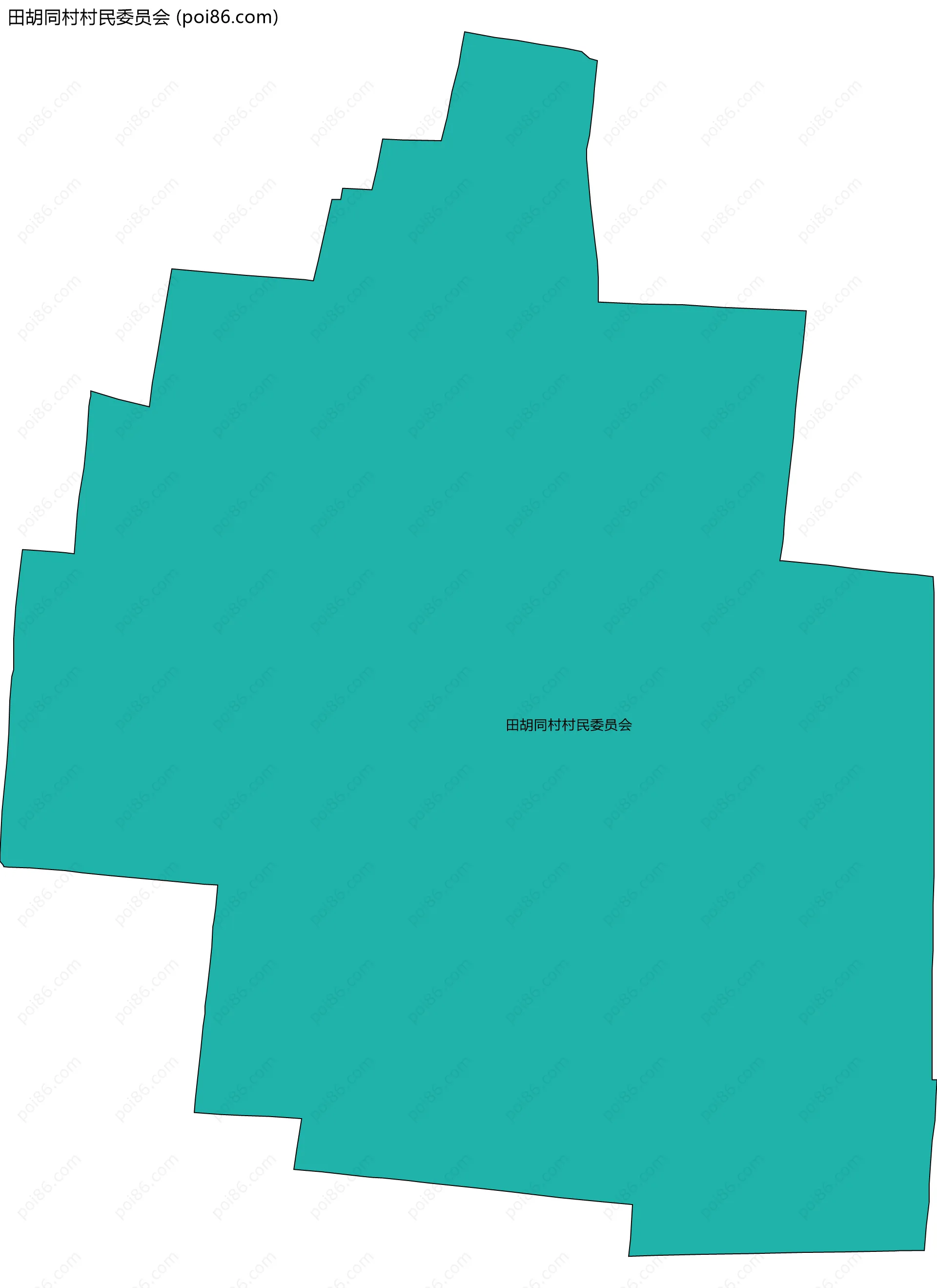 田胡同村村民委员会边界地图