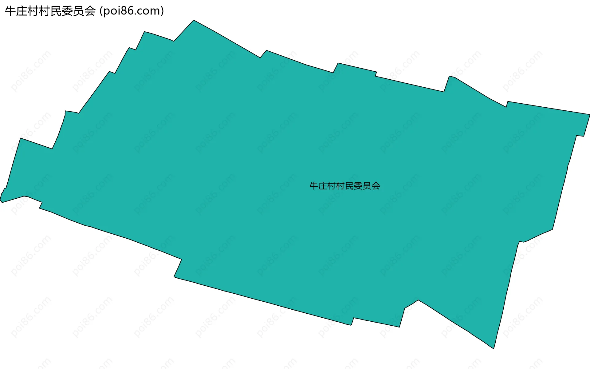 牛庄村村民委员会边界地图