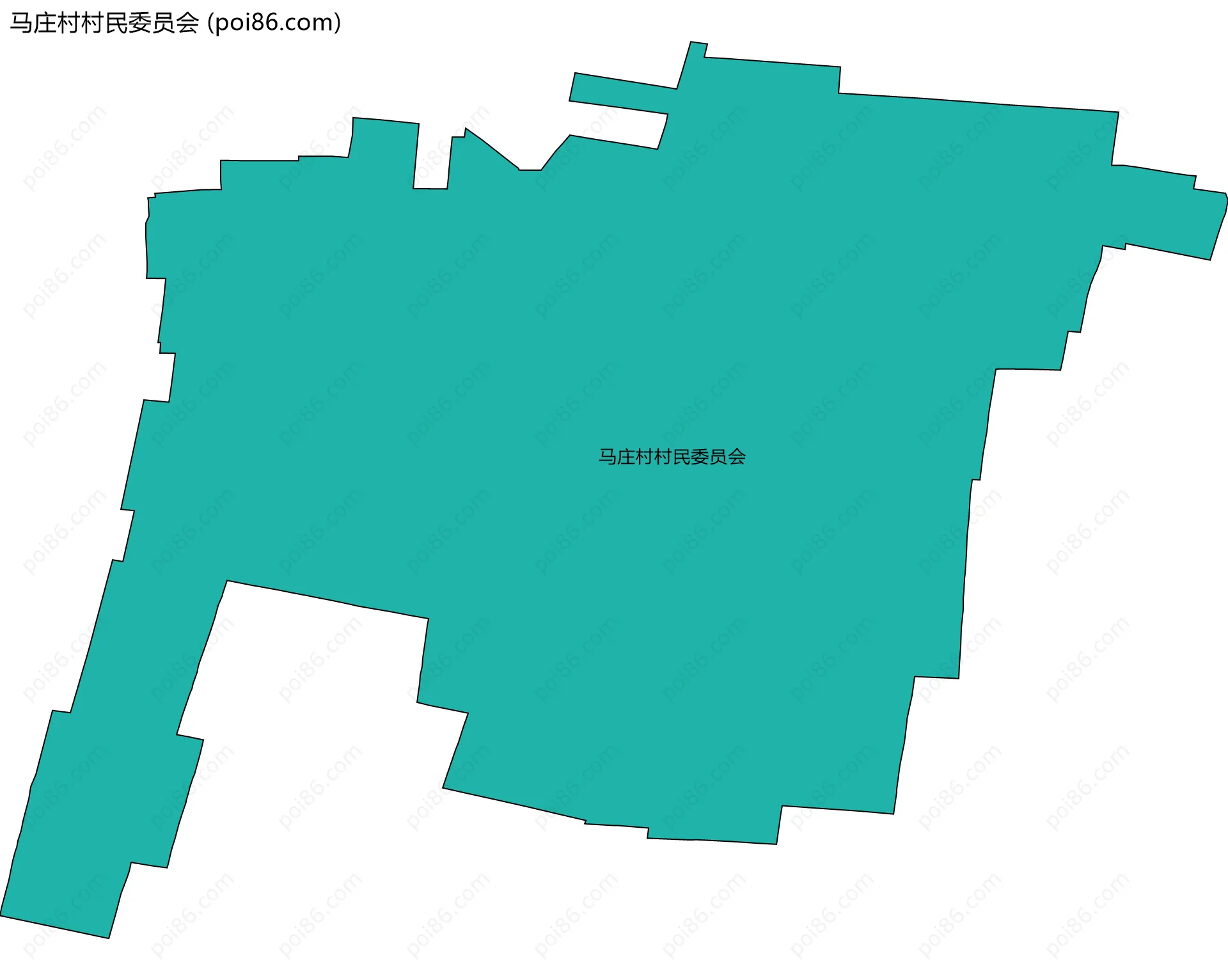 马庄村村民委员会边界地图
