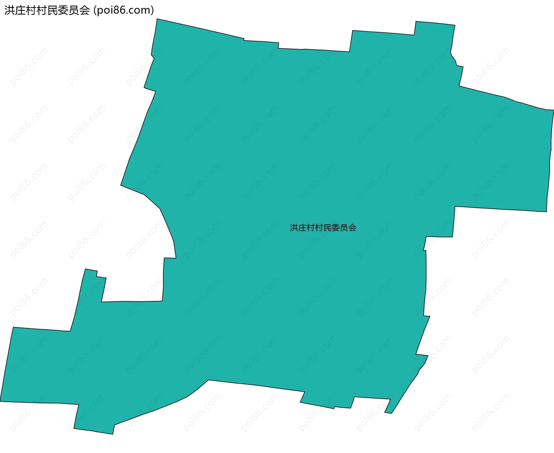 洪庄村村民委员会边界地图