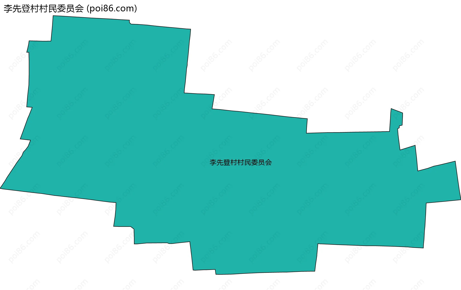 李先登村村民委员会边界地图