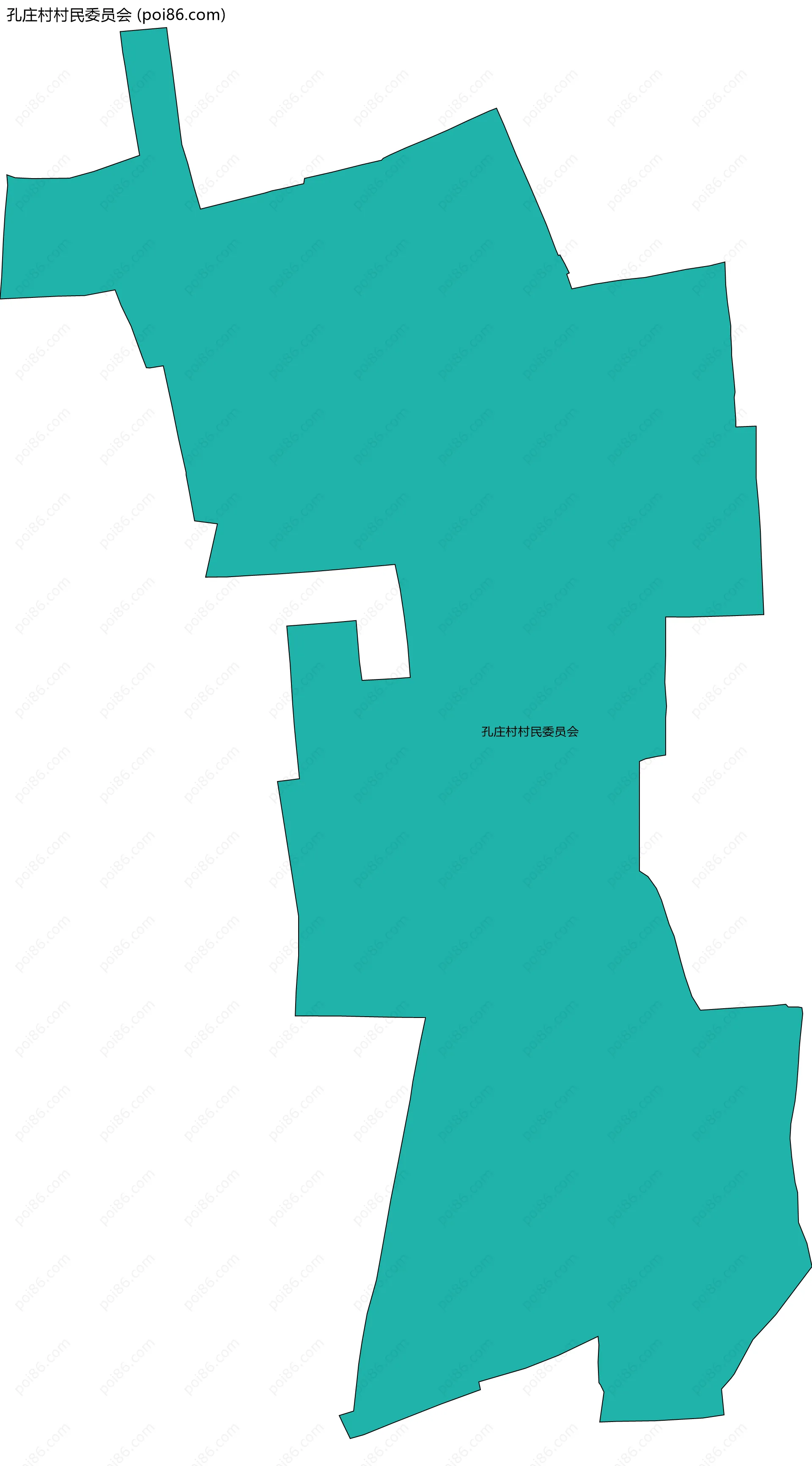 孔庄村村民委员会边界地图