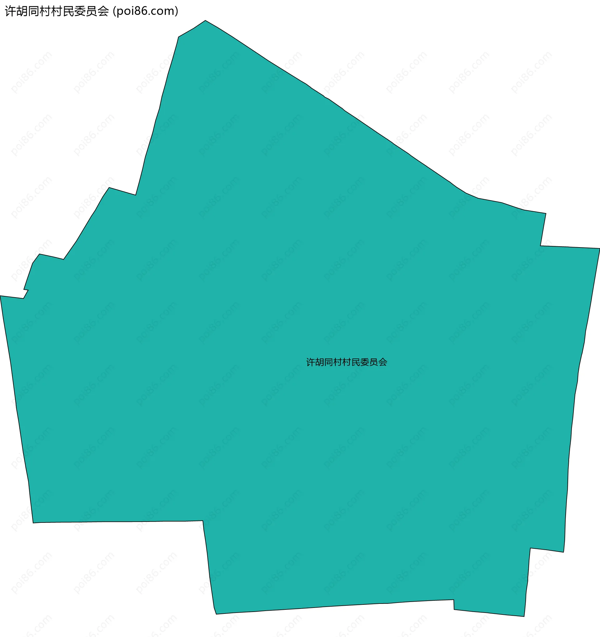 许胡同村村民委员会边界地图