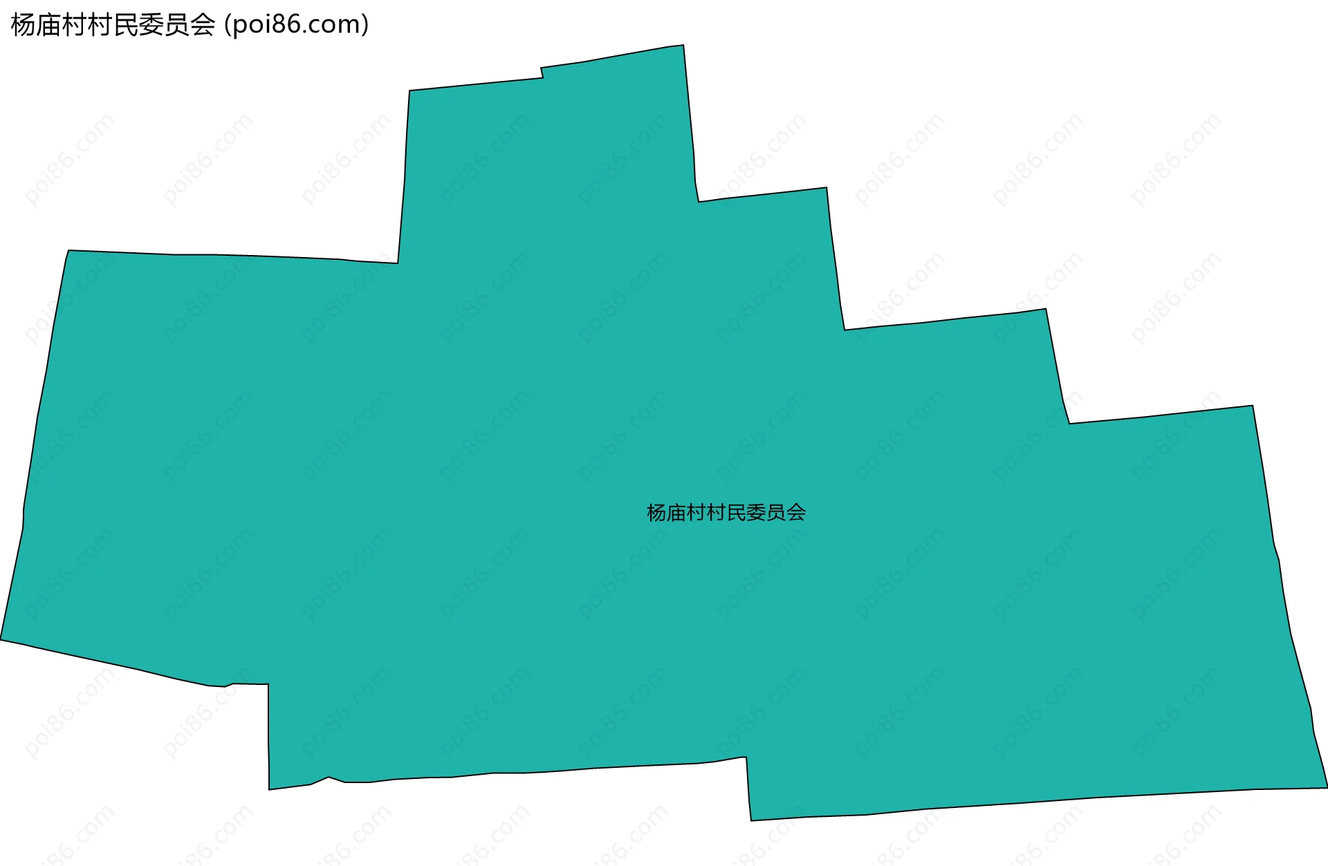 杨庙村村民委员会边界地图