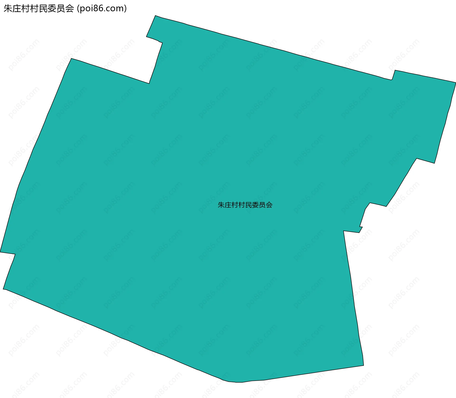 朱庄村村民委员会边界地图