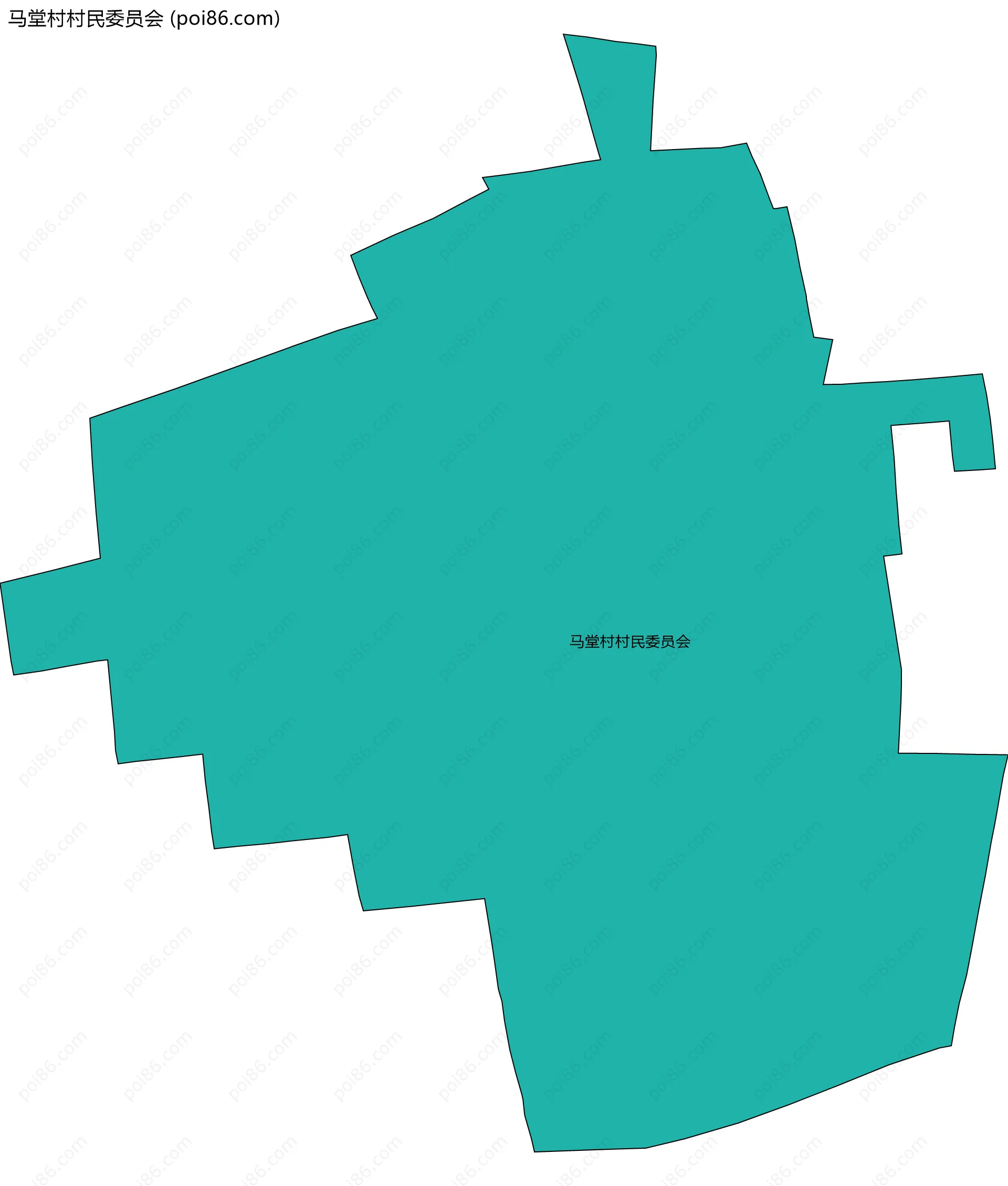 马堂村村民委员会边界地图