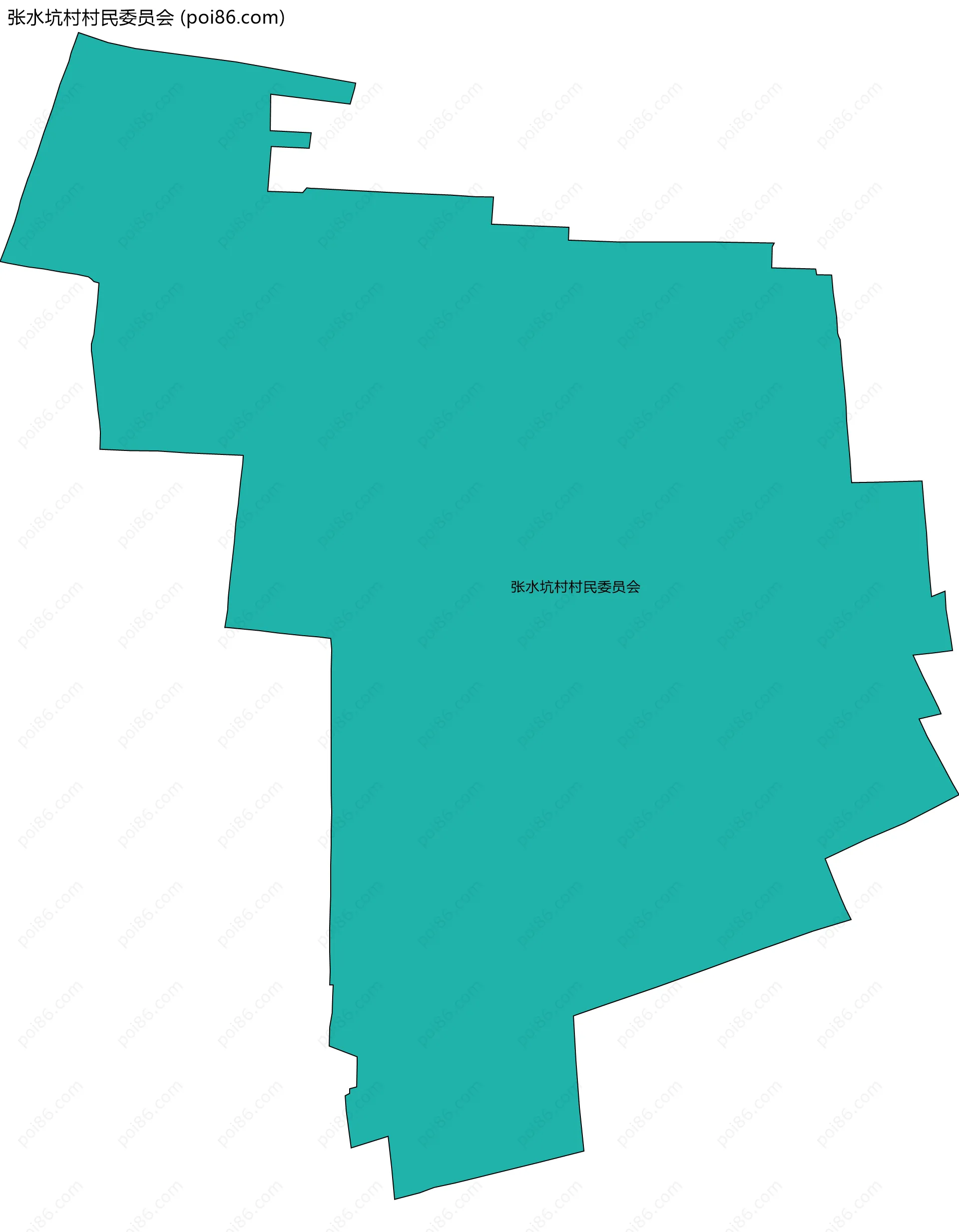 张水坑村村民委员会边界地图