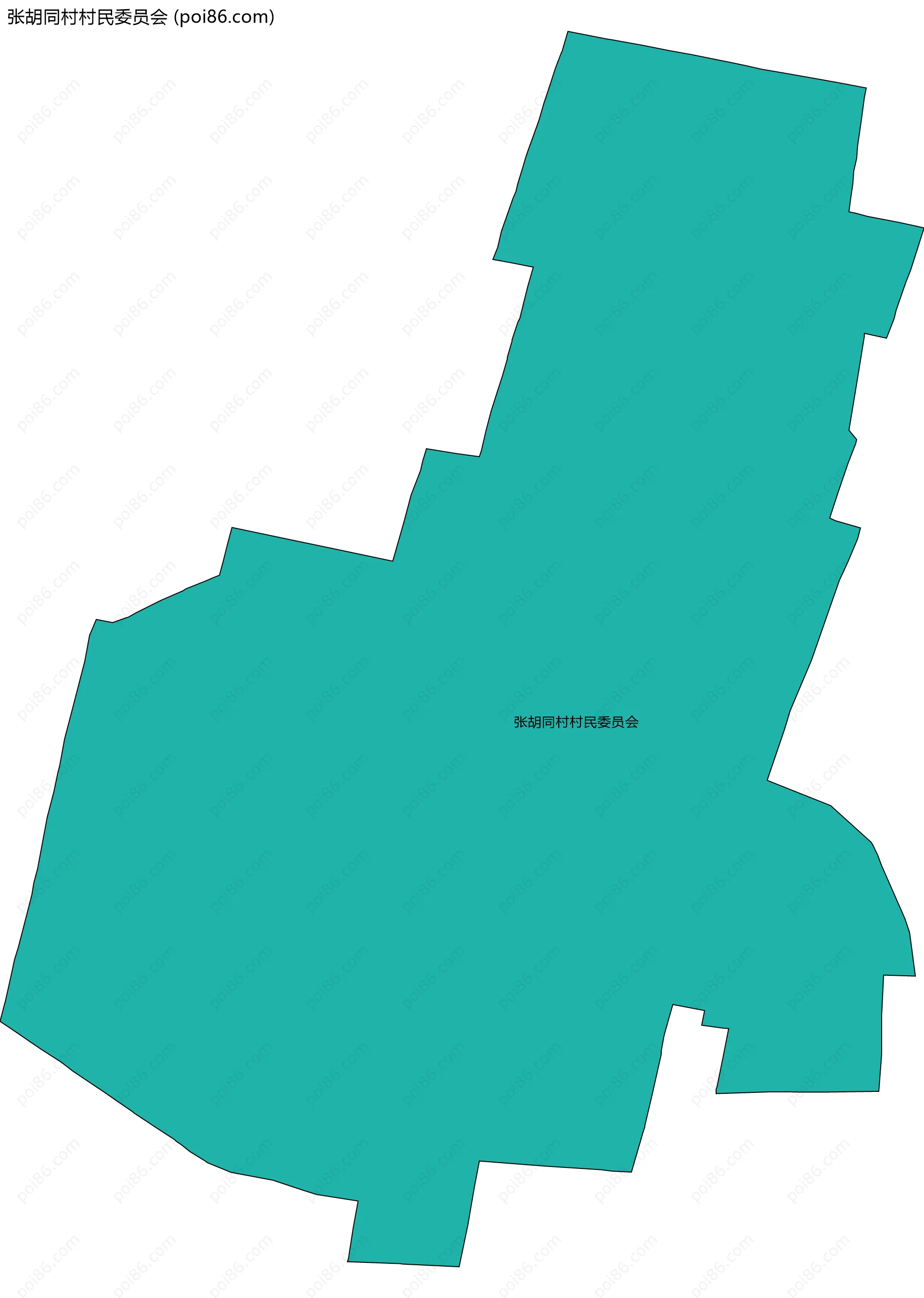 张胡同村村民委员会边界地图