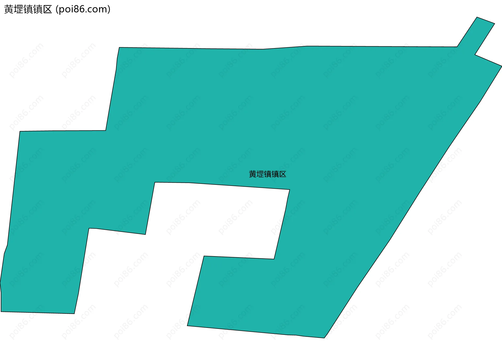 黄堽镇镇区边界地图