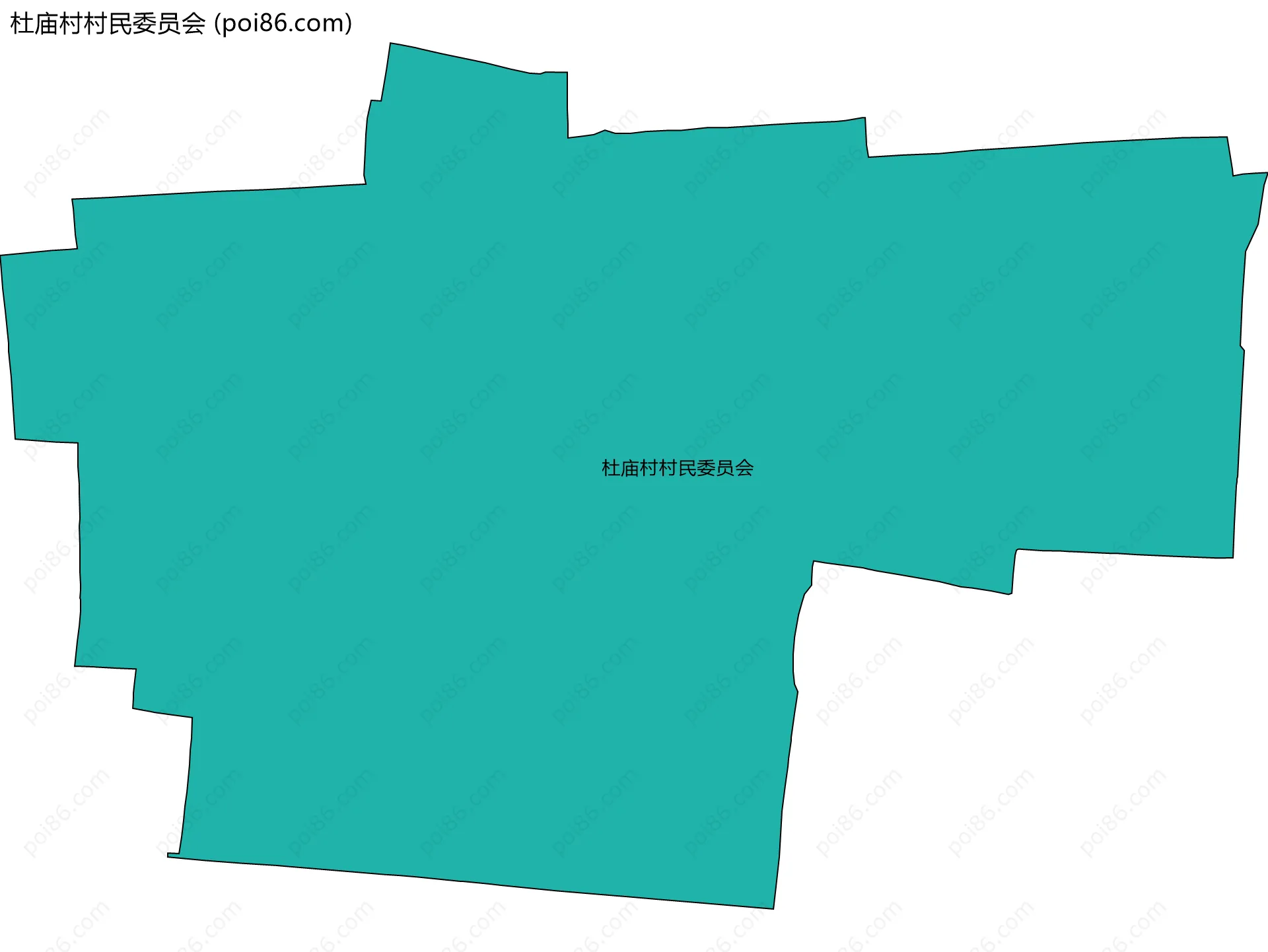 杜庙村村民委员会边界地图