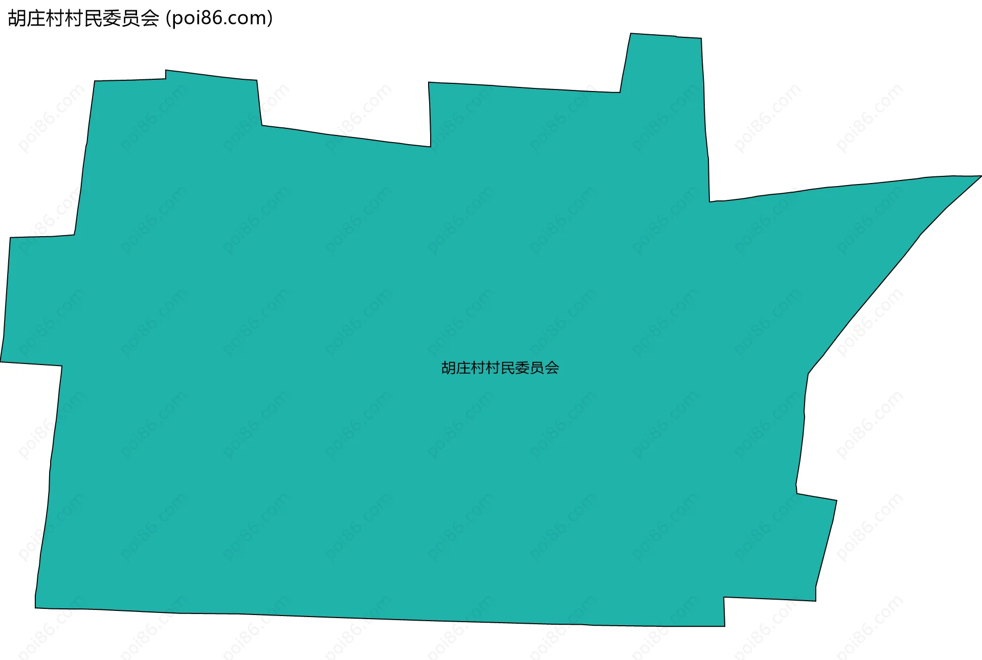 胡庄村村民委员会边界地图
