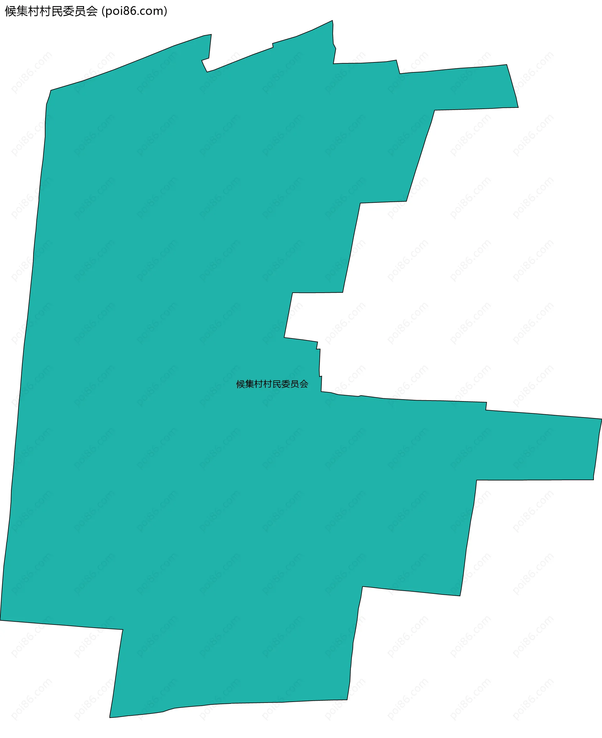 候集村村民委员会边界地图