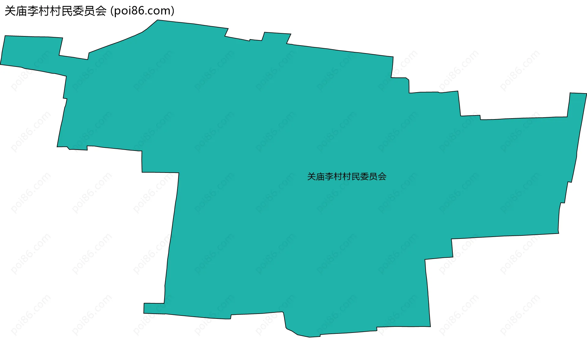 关庙李村村民委员会边界地图