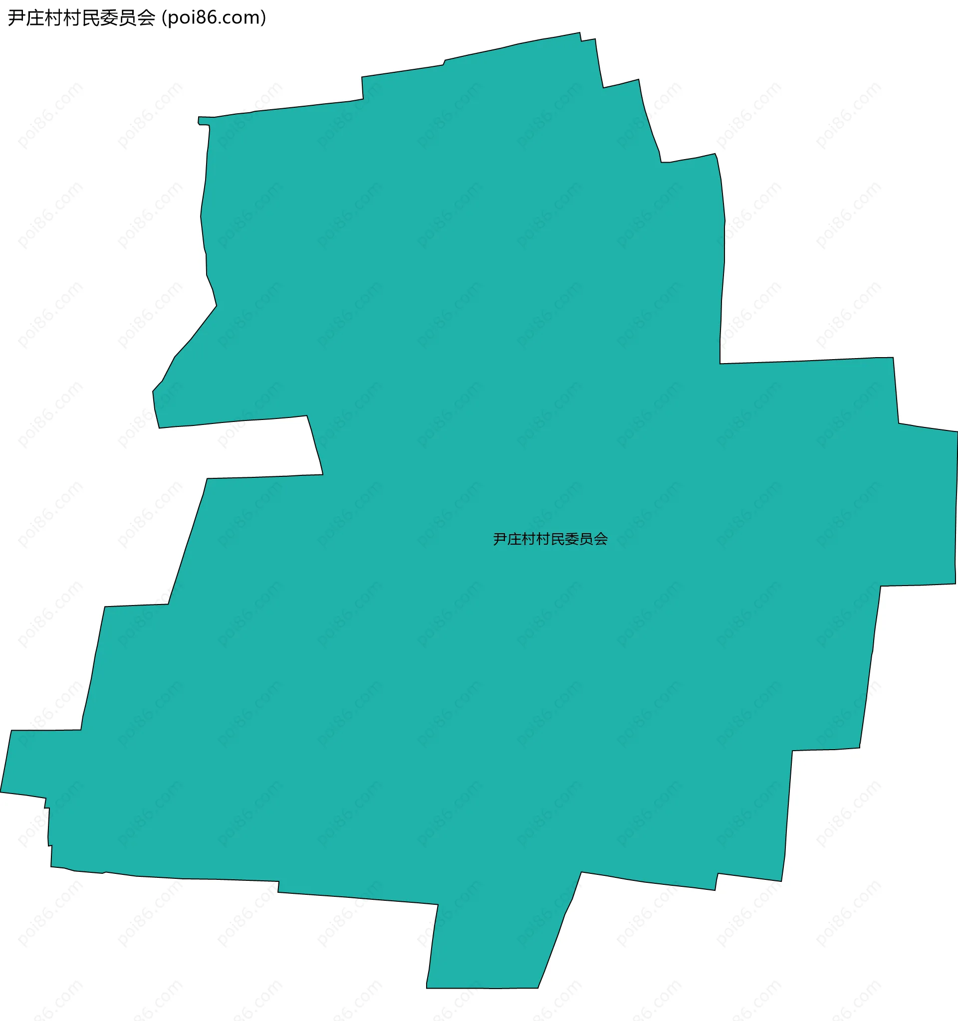 尹庄村村民委员会边界地图