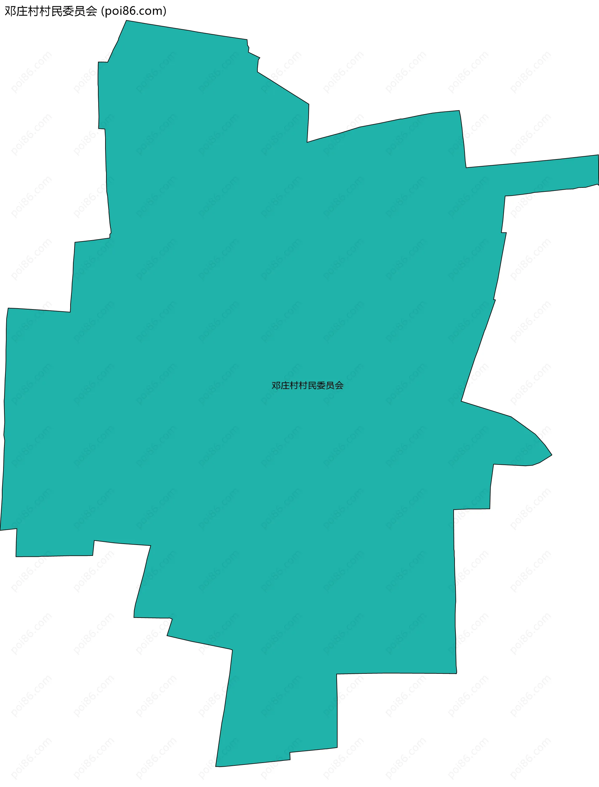 邓庄村村民委员会边界地图