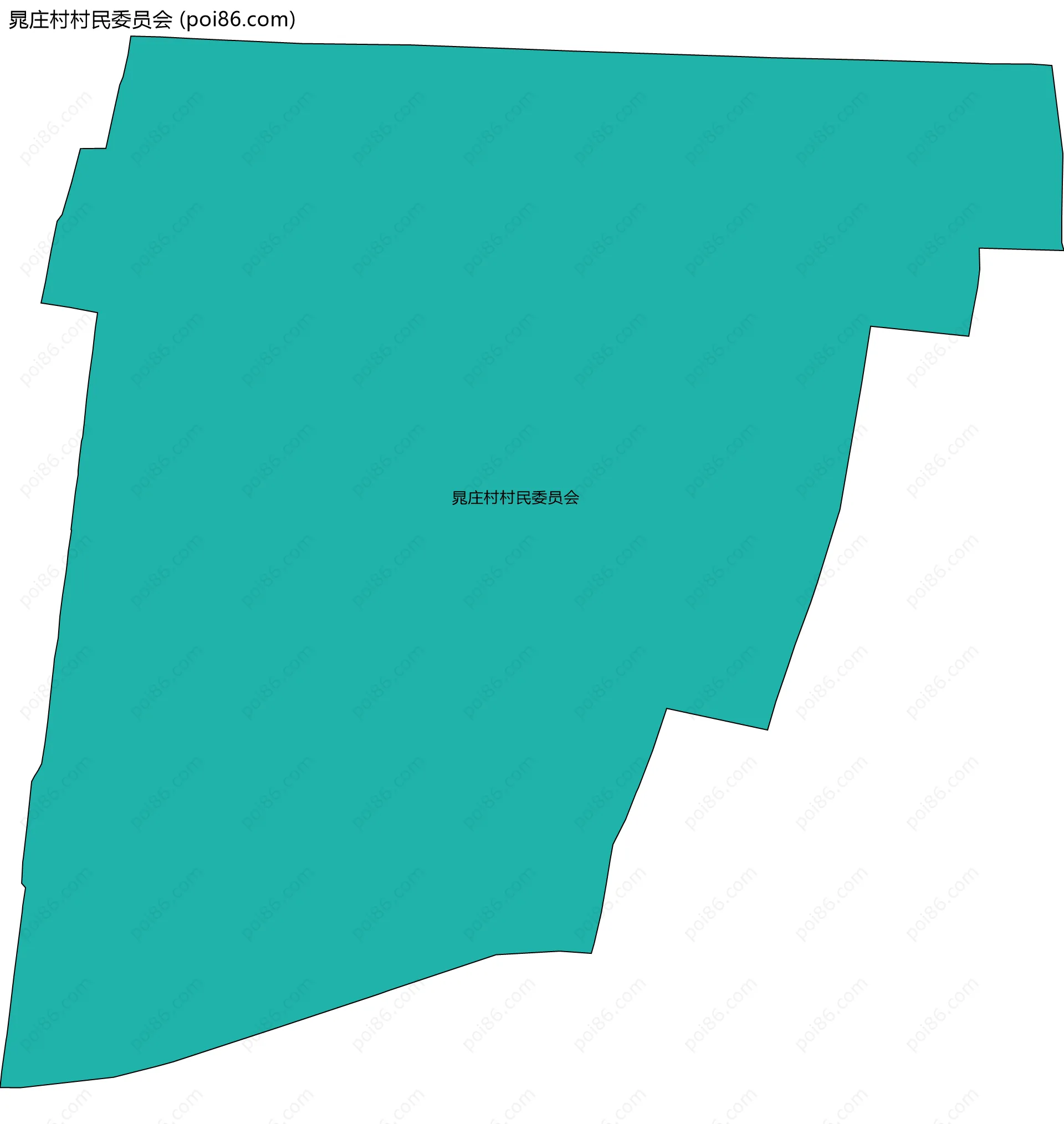 晁庄村村民委员会边界地图