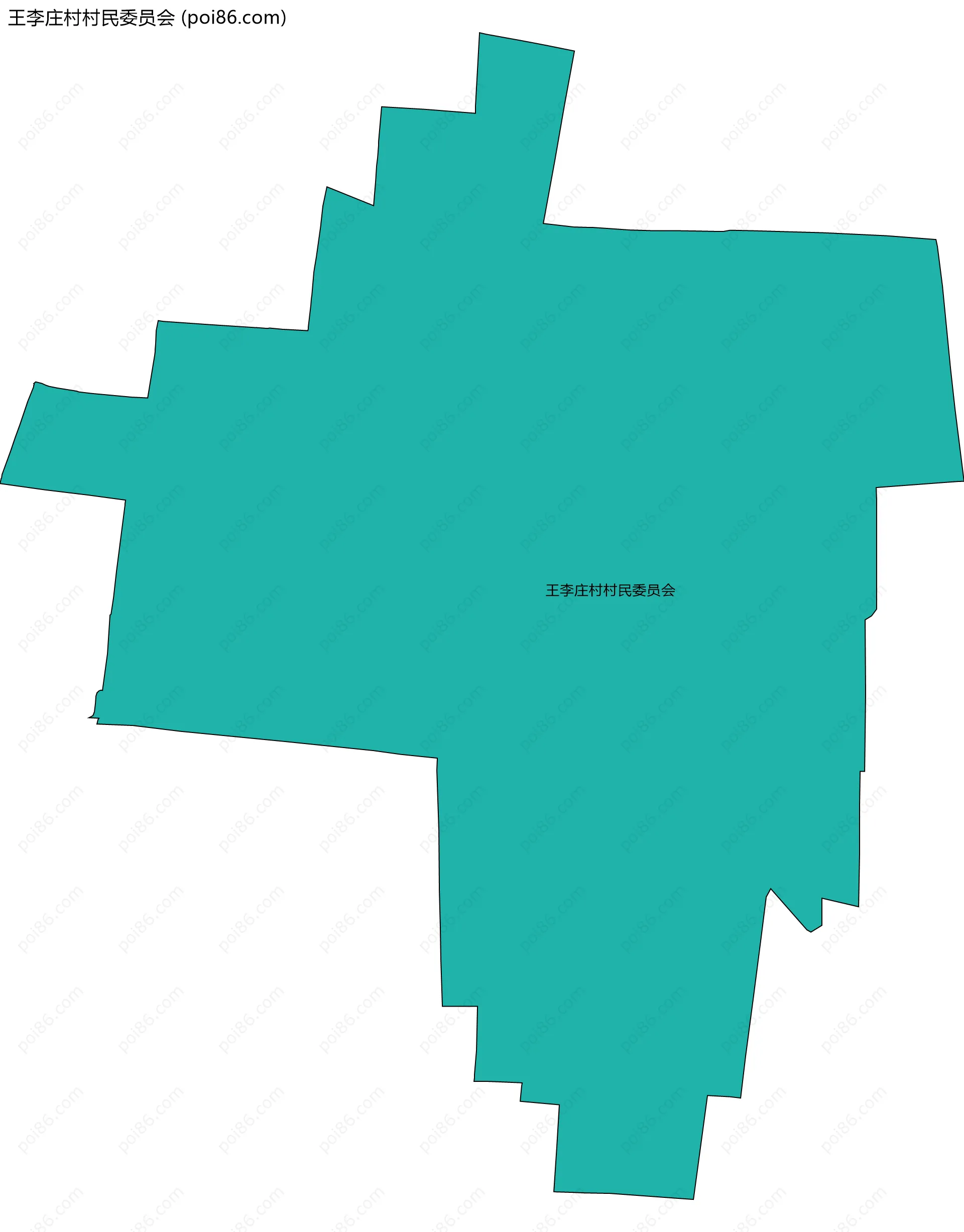 王李庄村村民委员会边界地图