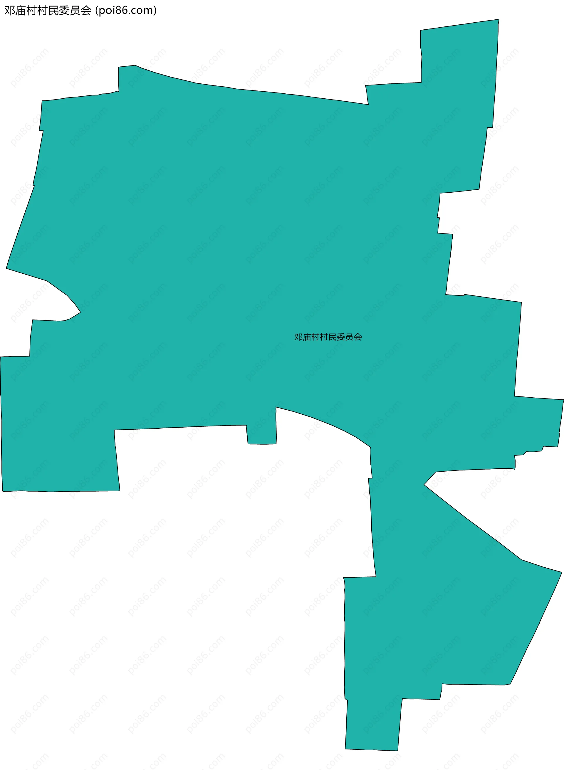 邓庙村村民委员会边界地图