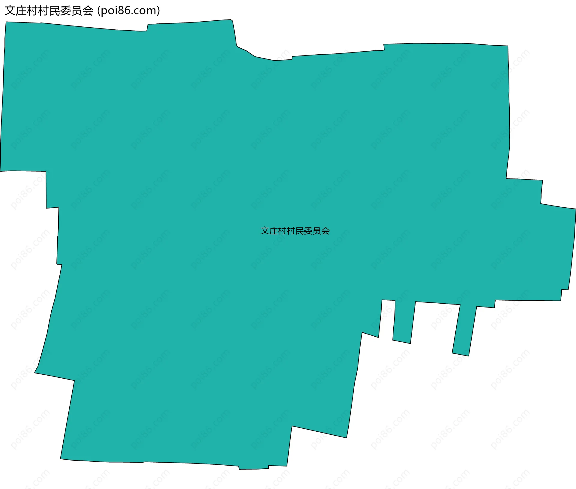 文庄村村民委员会边界地图