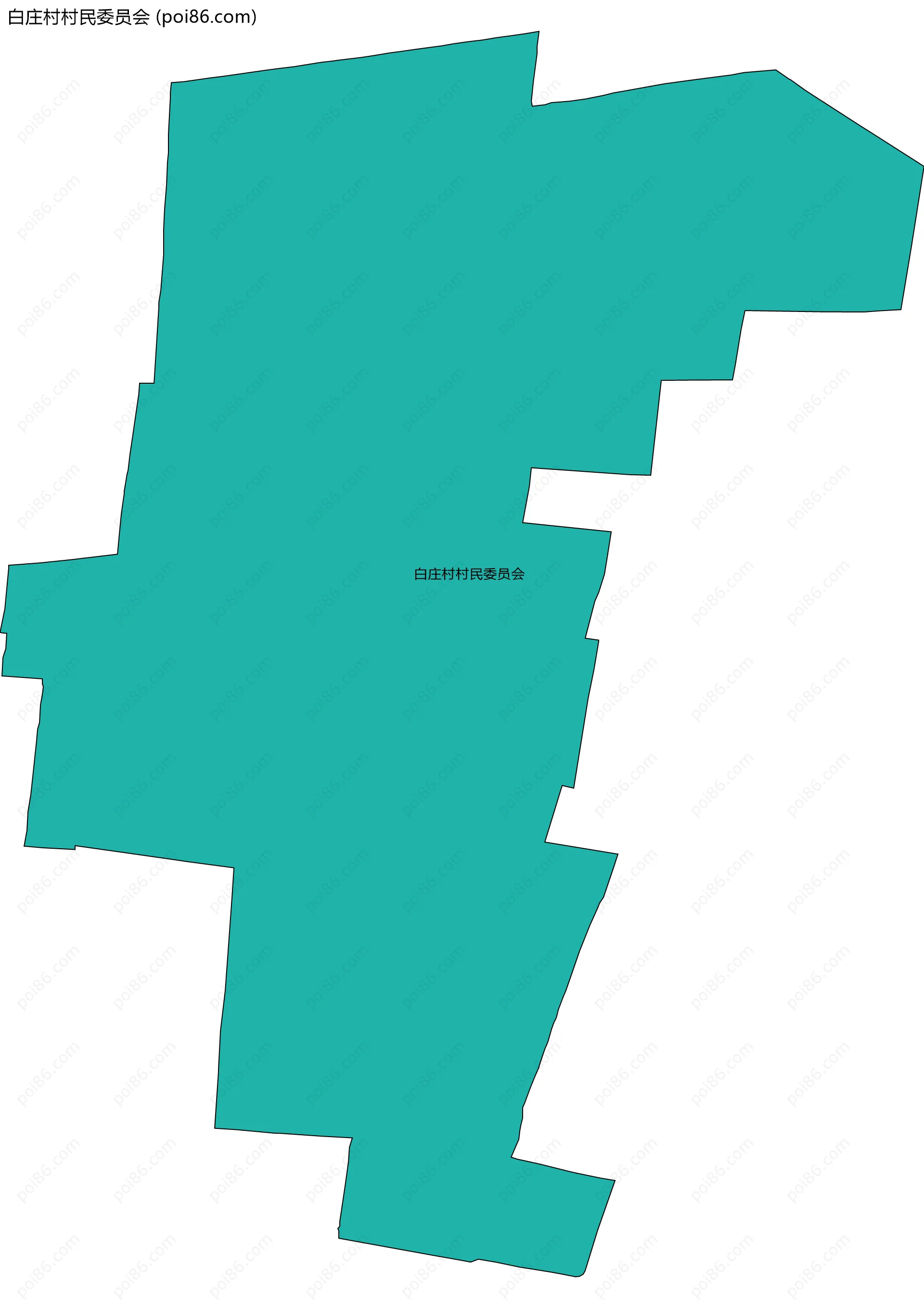 白庄村村民委员会边界地图
