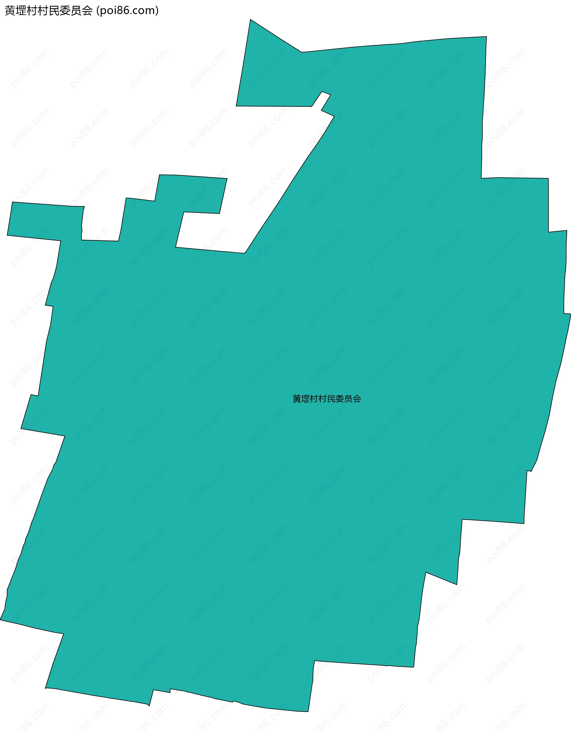 黄堽村村民委员会边界地图