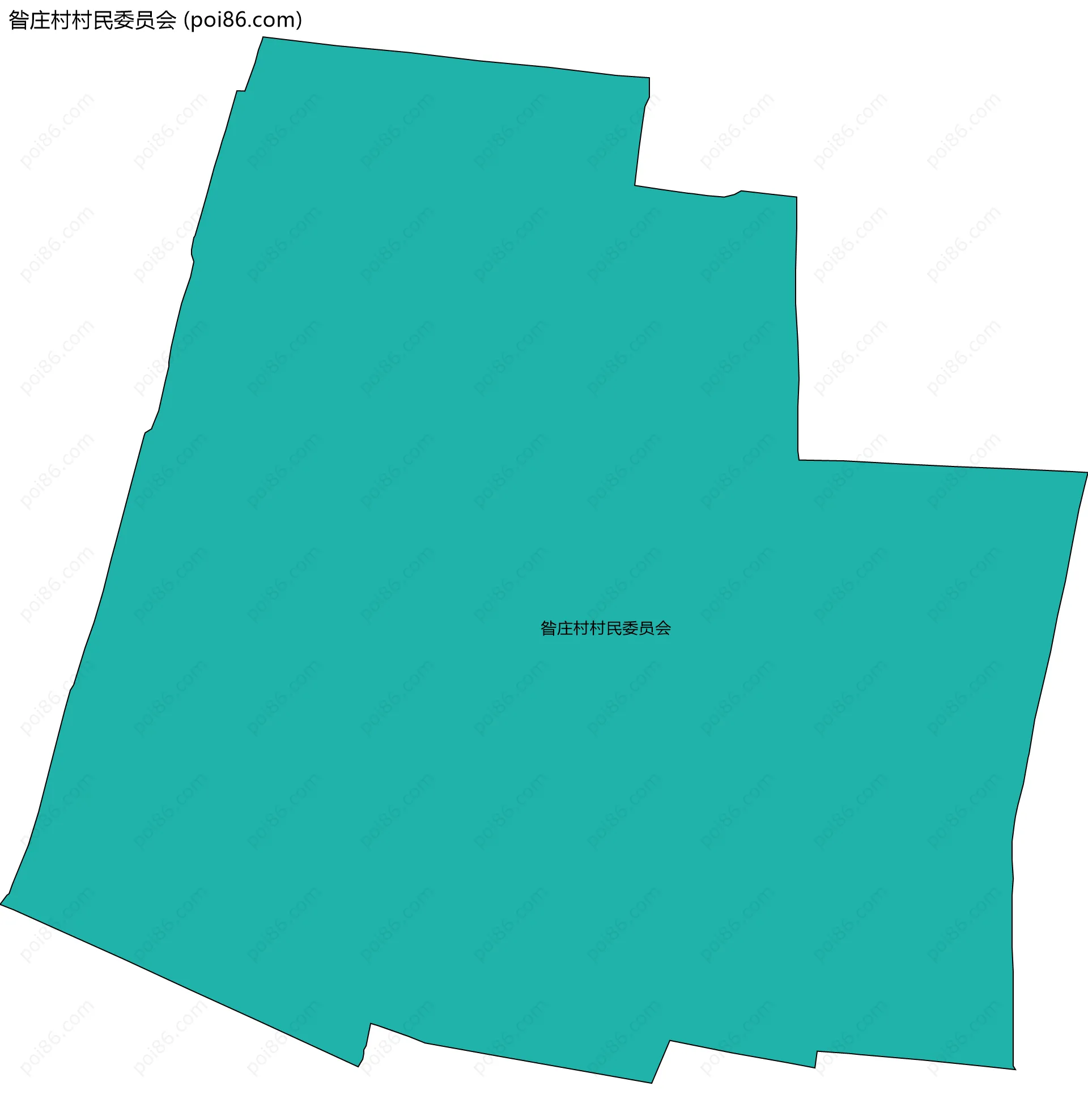 昝庄村村民委员会边界地图