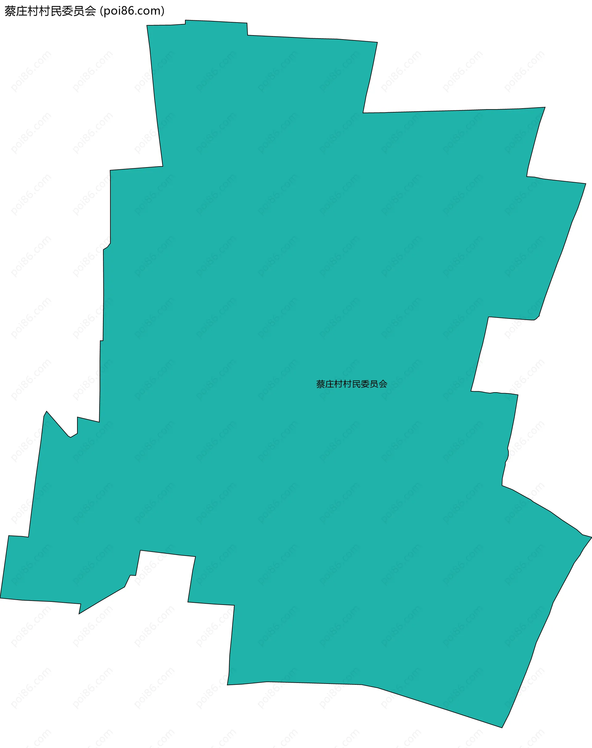 蔡庄村村民委员会边界地图