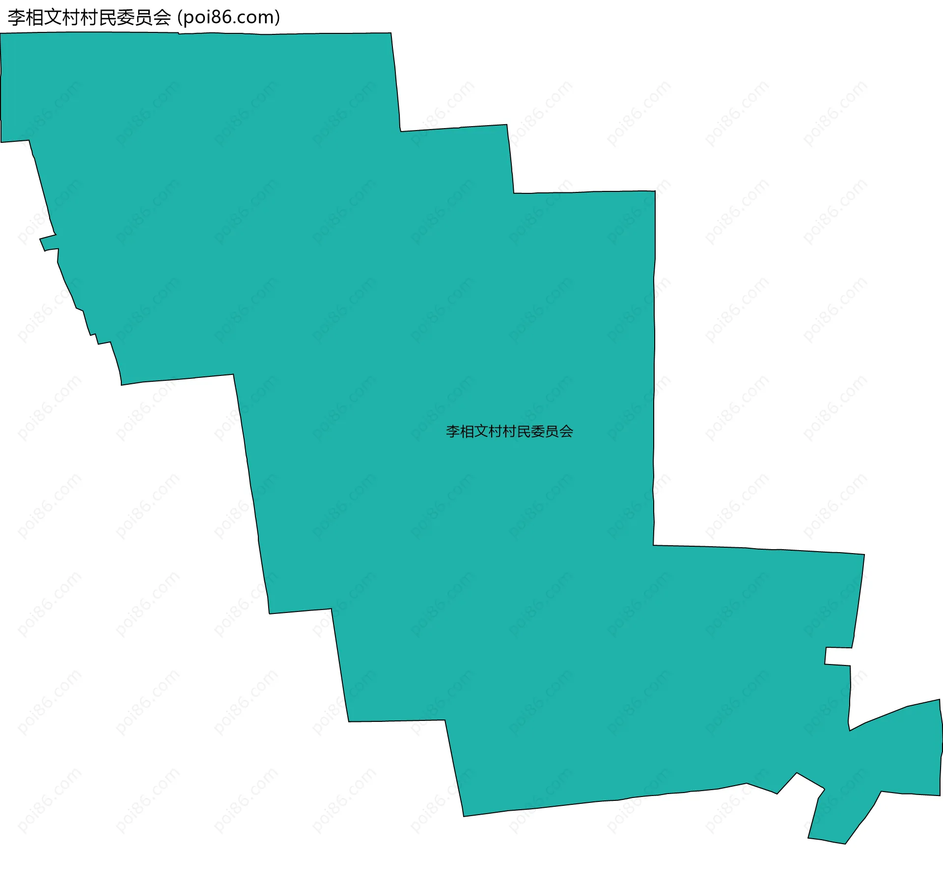 李相文村村民委员会边界地图