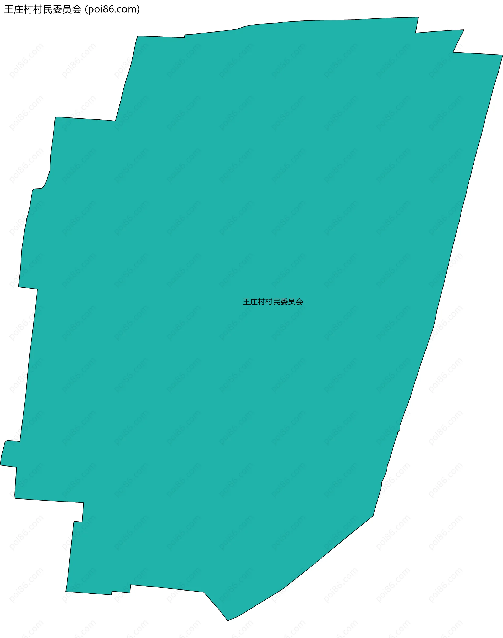 王庄村村民委员会边界地图