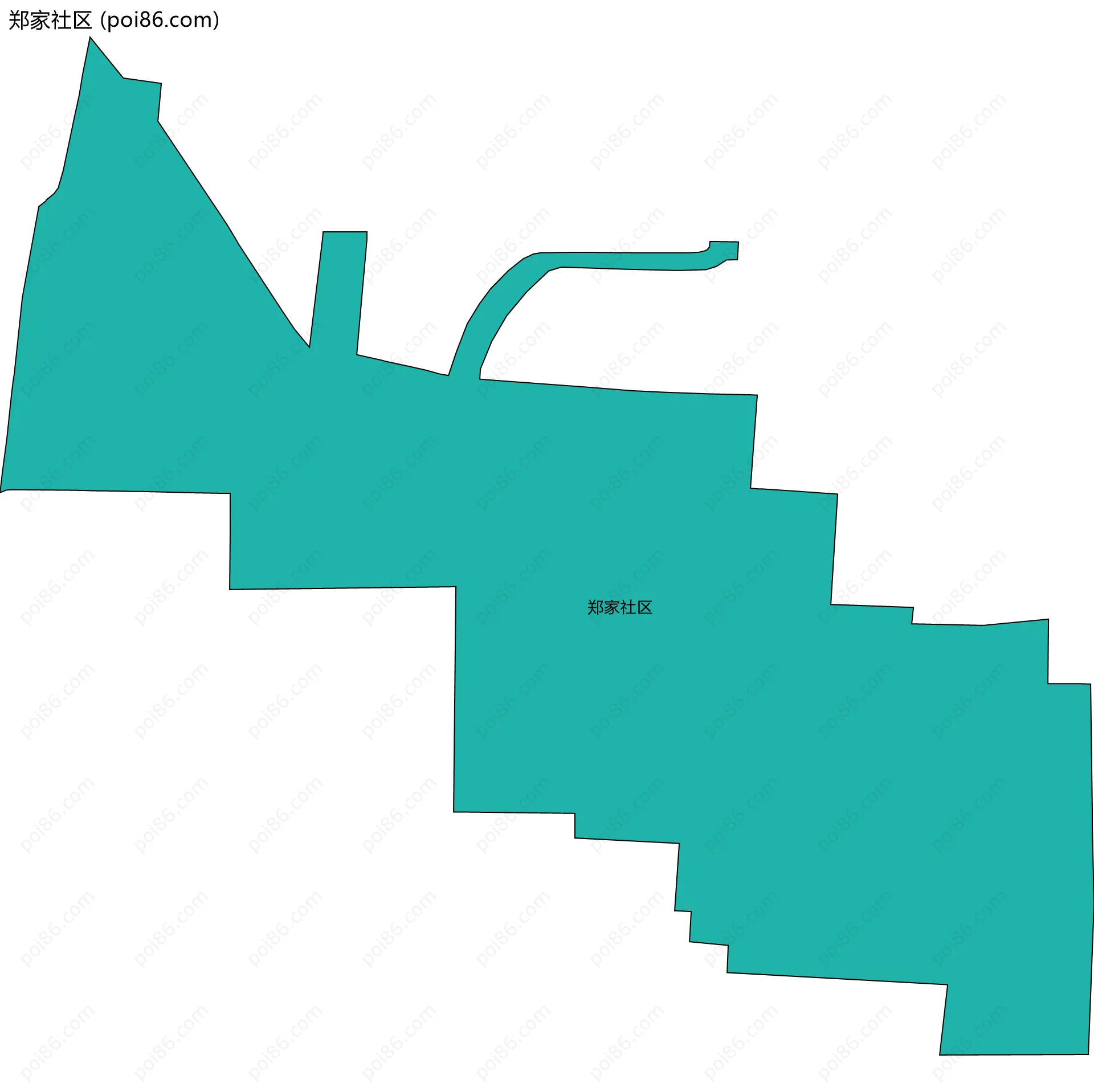 郑家社区边界地图