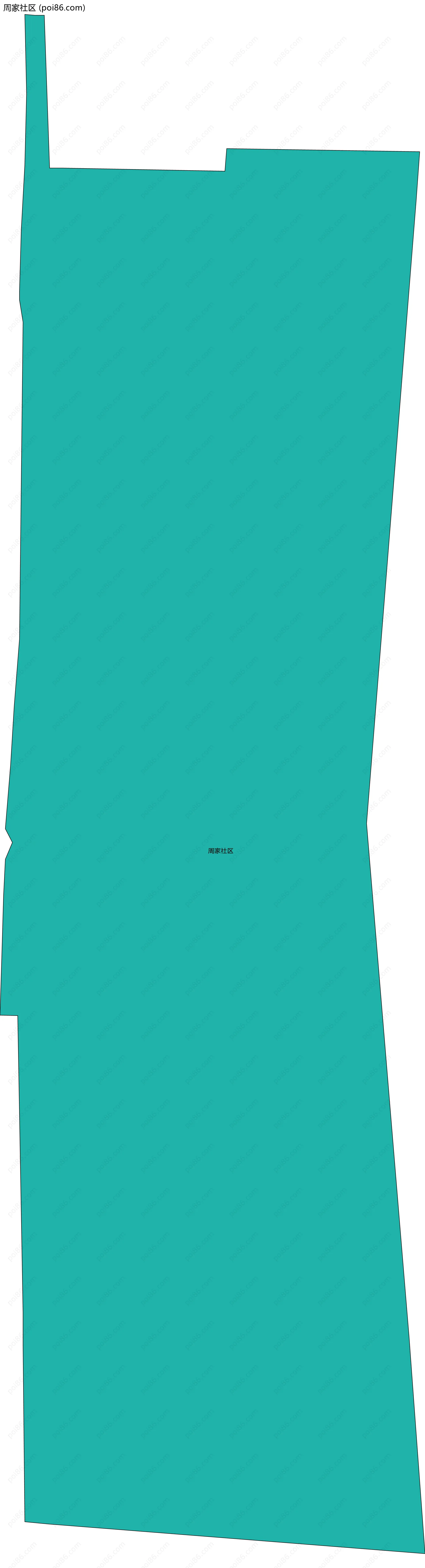 周家社区边界地图