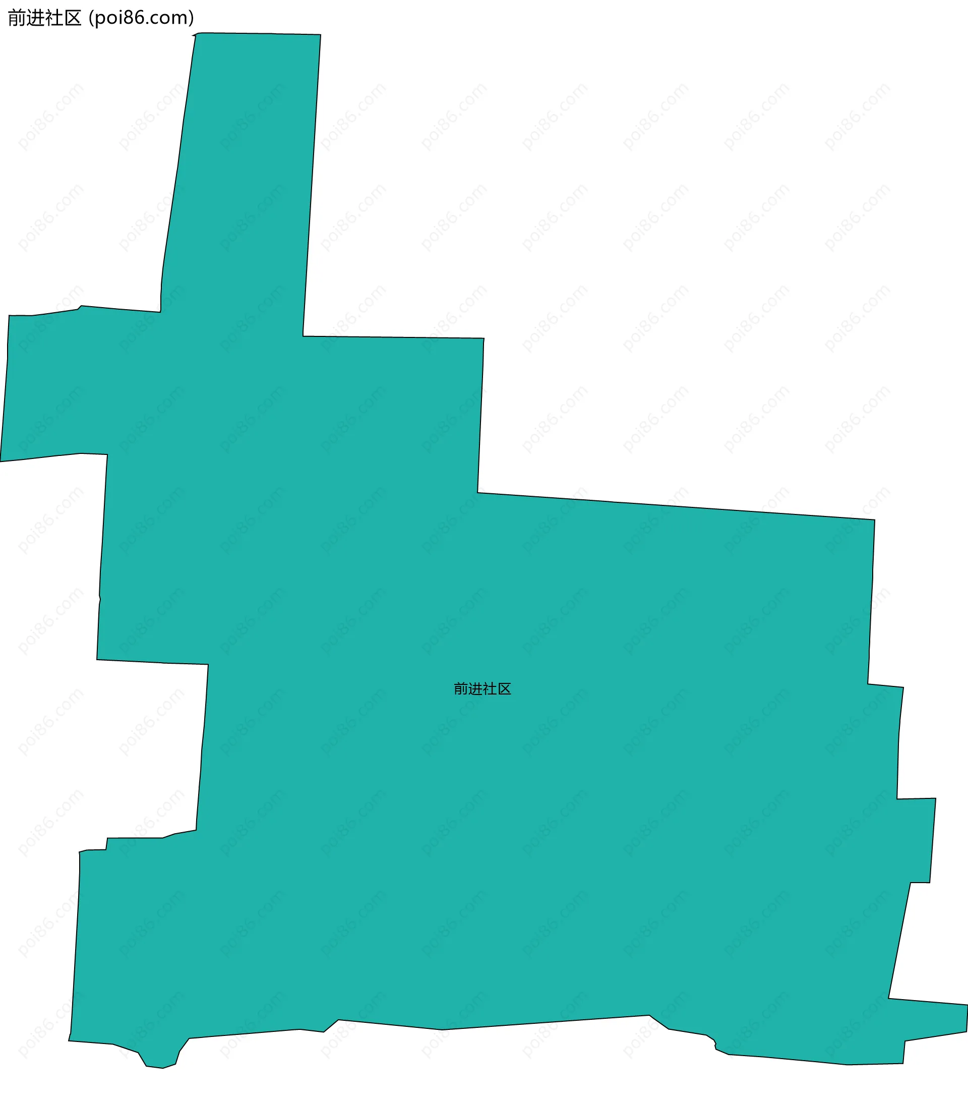 前进社区边界地图