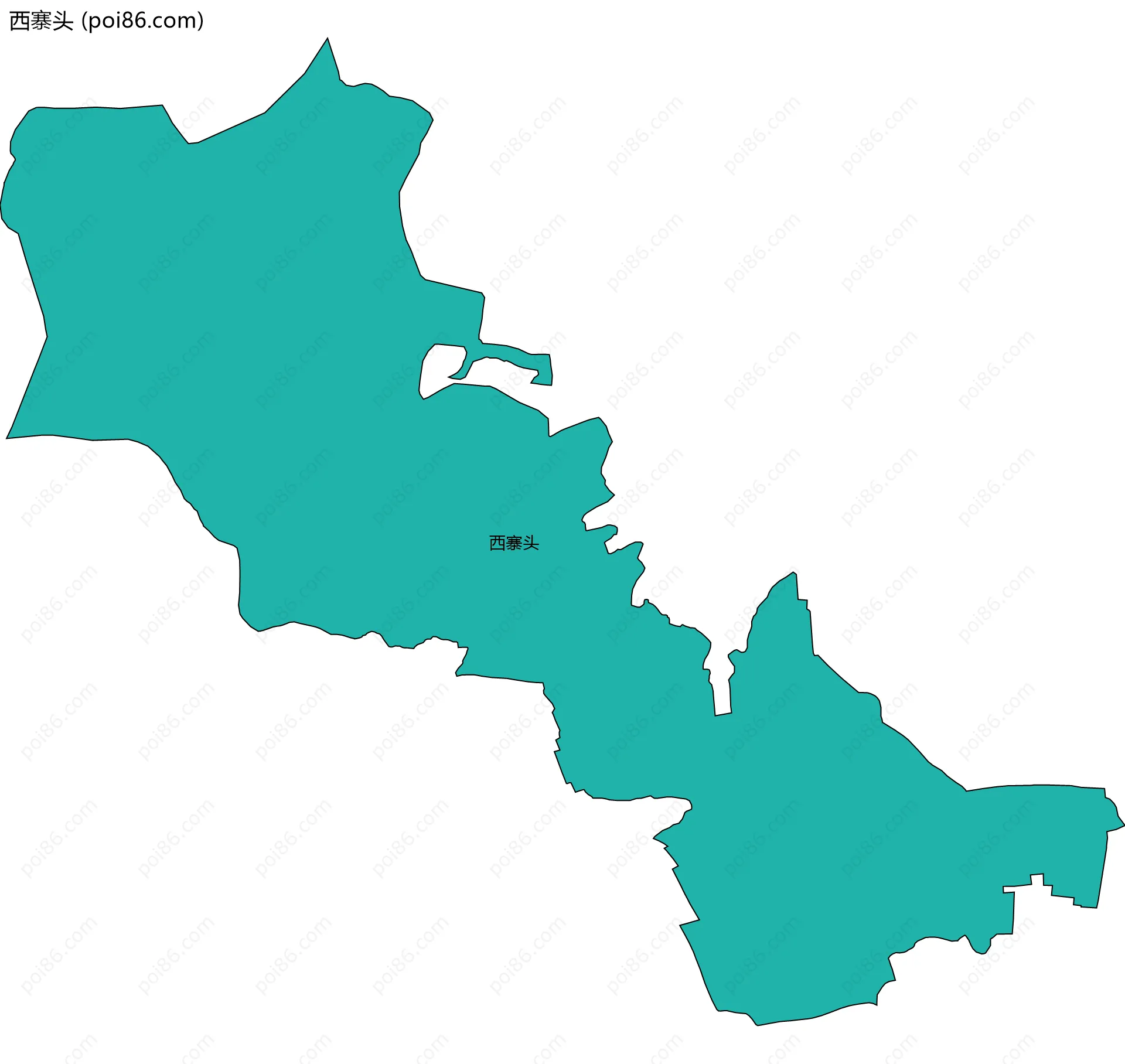 西寨头边界地图