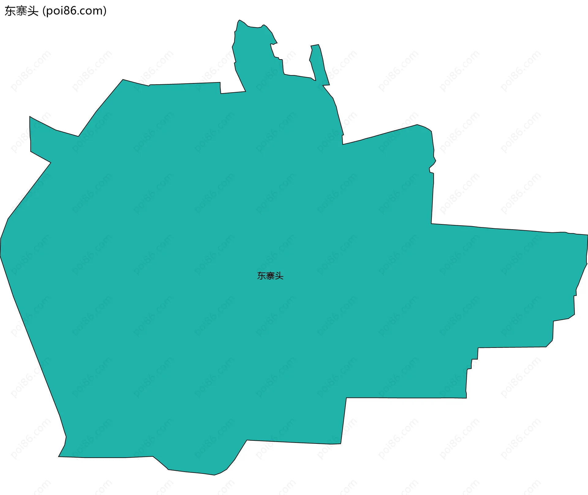 东寨头边界地图