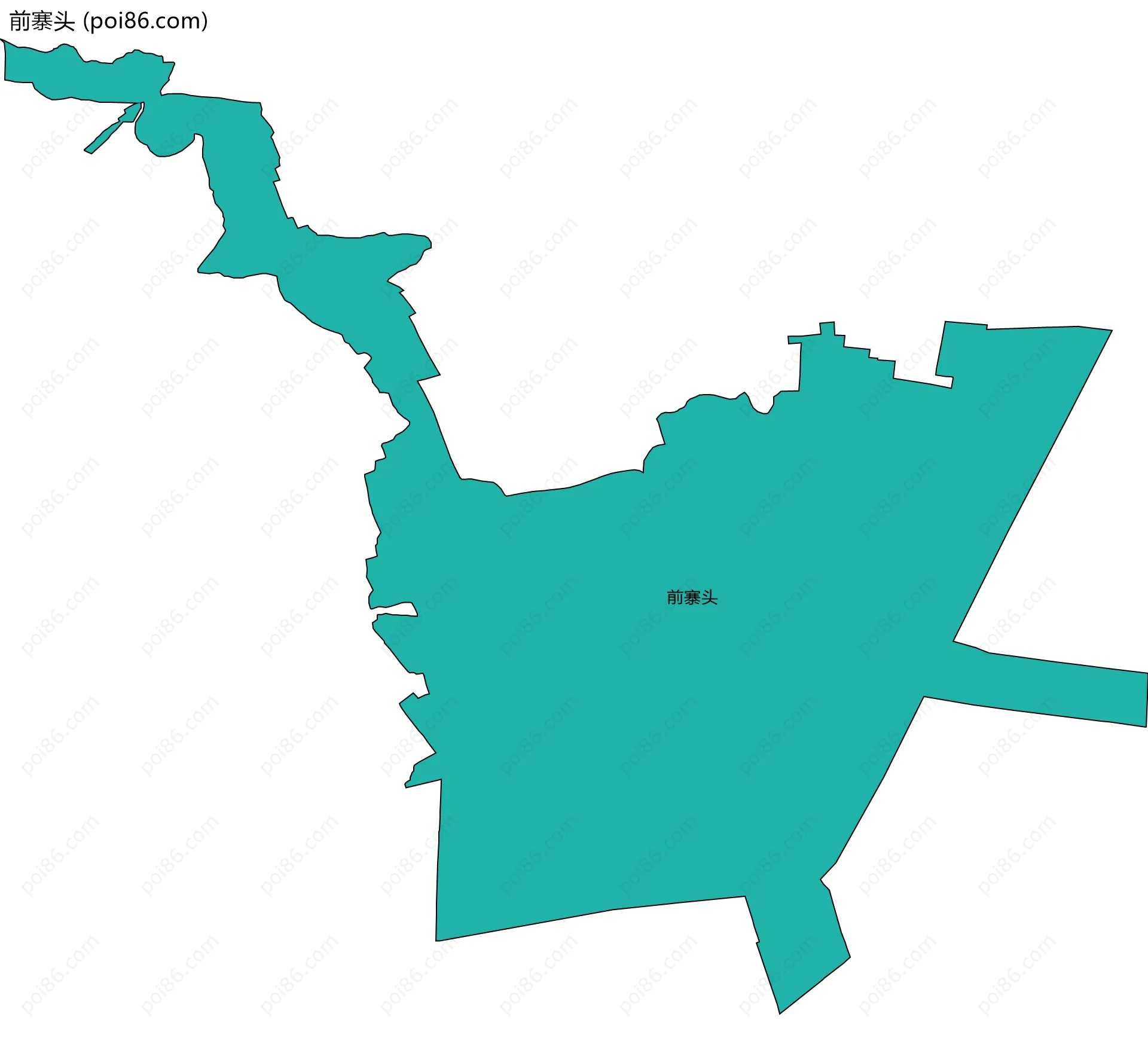 前寨头边界地图