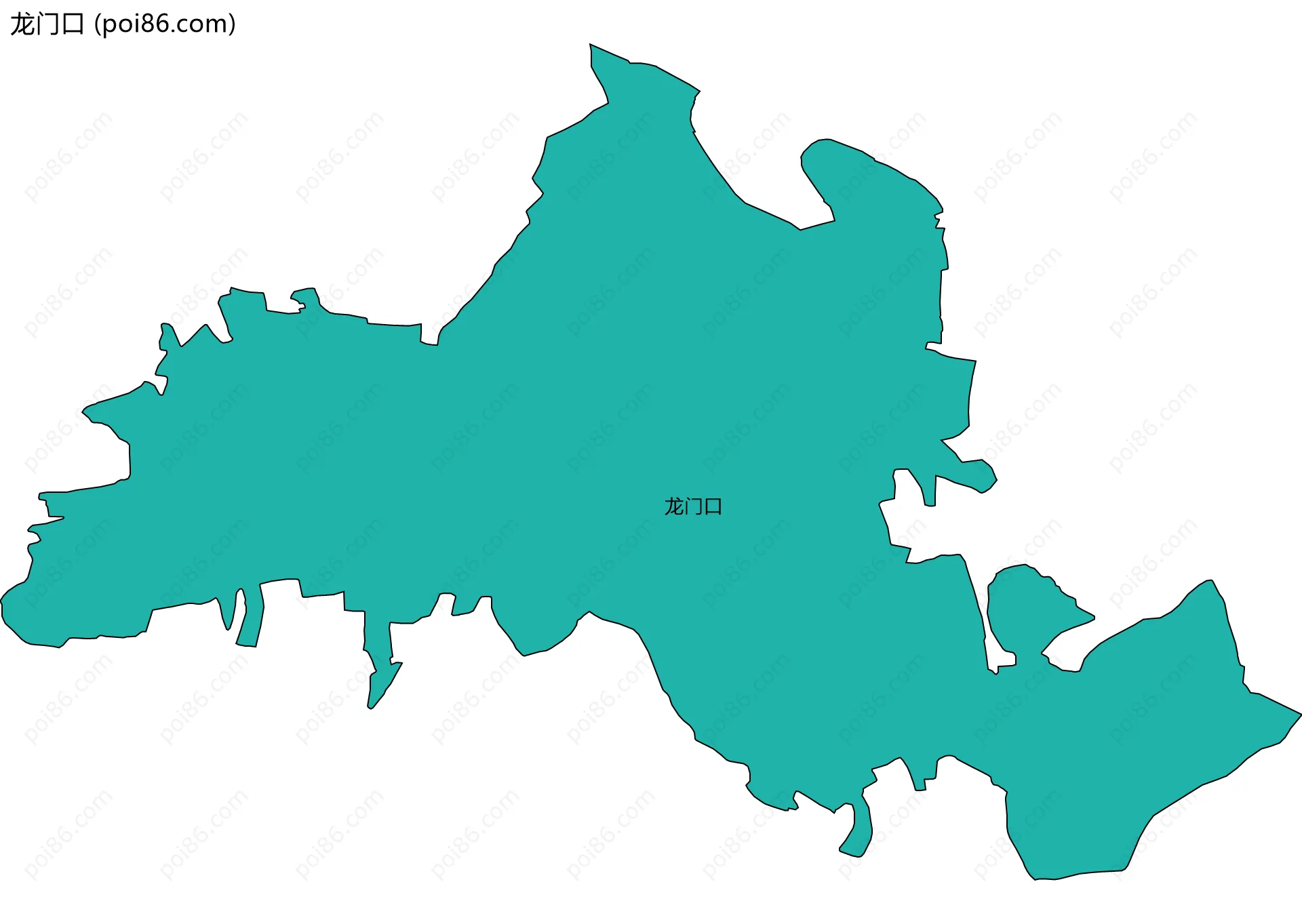 龙门口边界地图