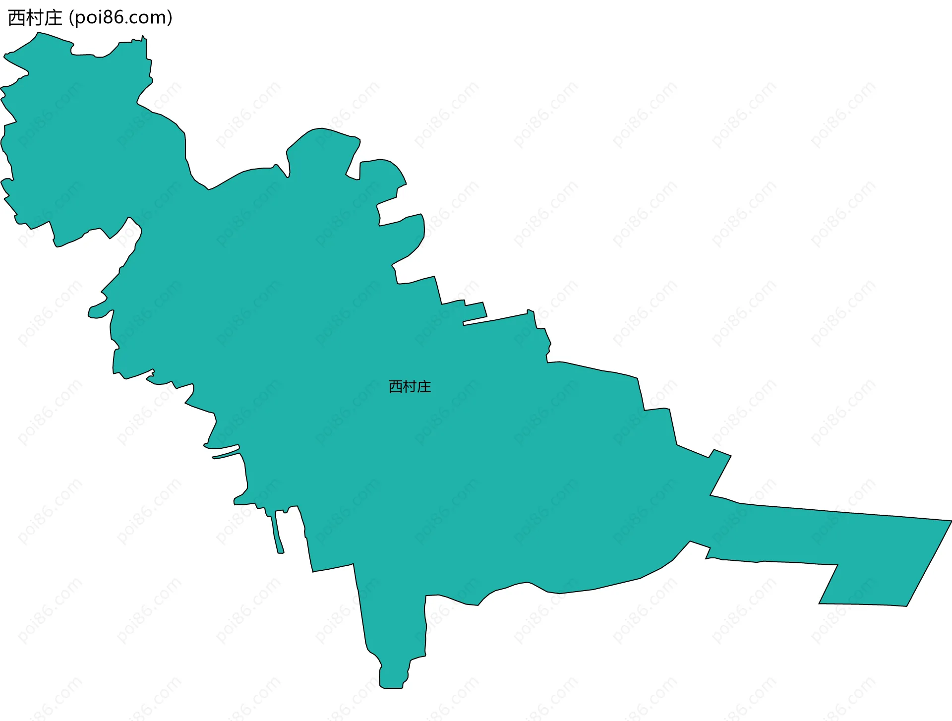 西村庄边界地图