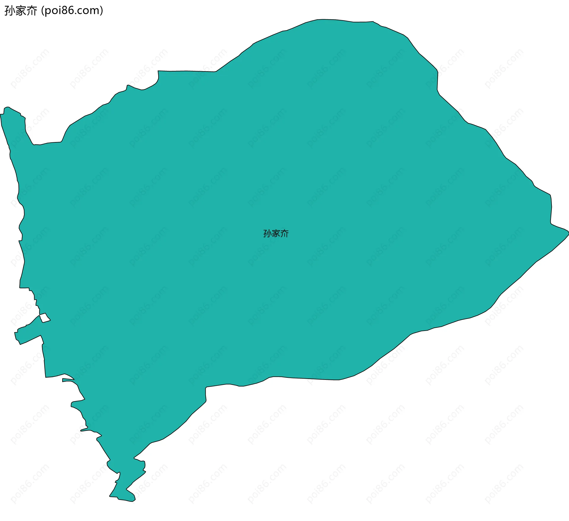 孙家夼边界地图