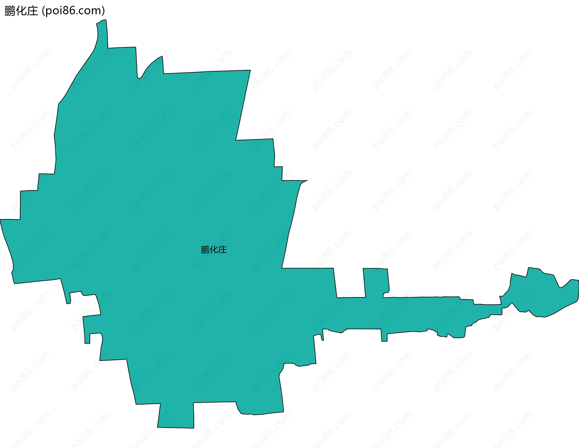 鹏化庄边界地图